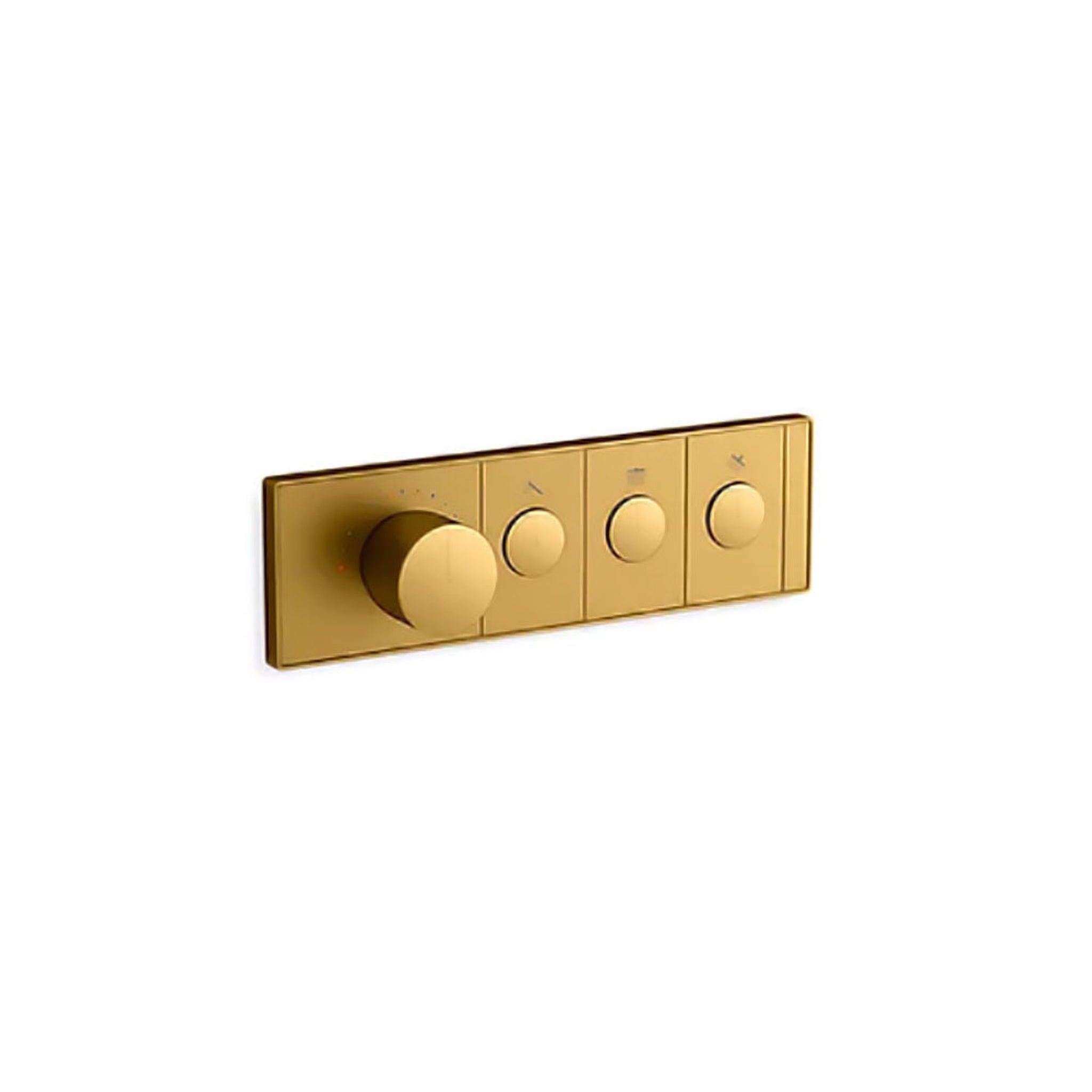 Kohler K-26347-9 Anthem Three-Outlet Recessed Thermostatic Valve Control in Brushed Brass