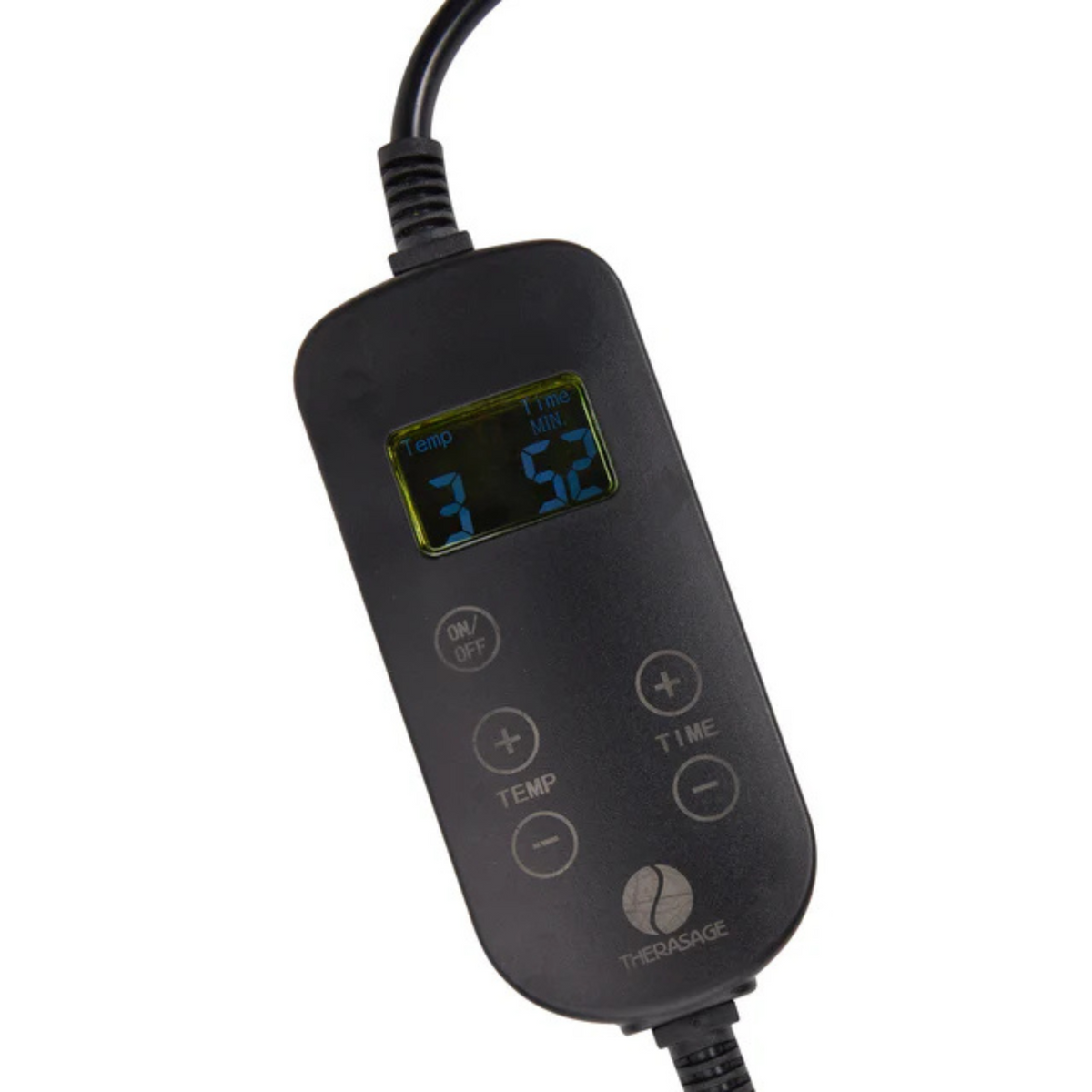 infrared jade stone heating pad Small - Worldwide Voltage (110-240V) control remote with digital display and settings.