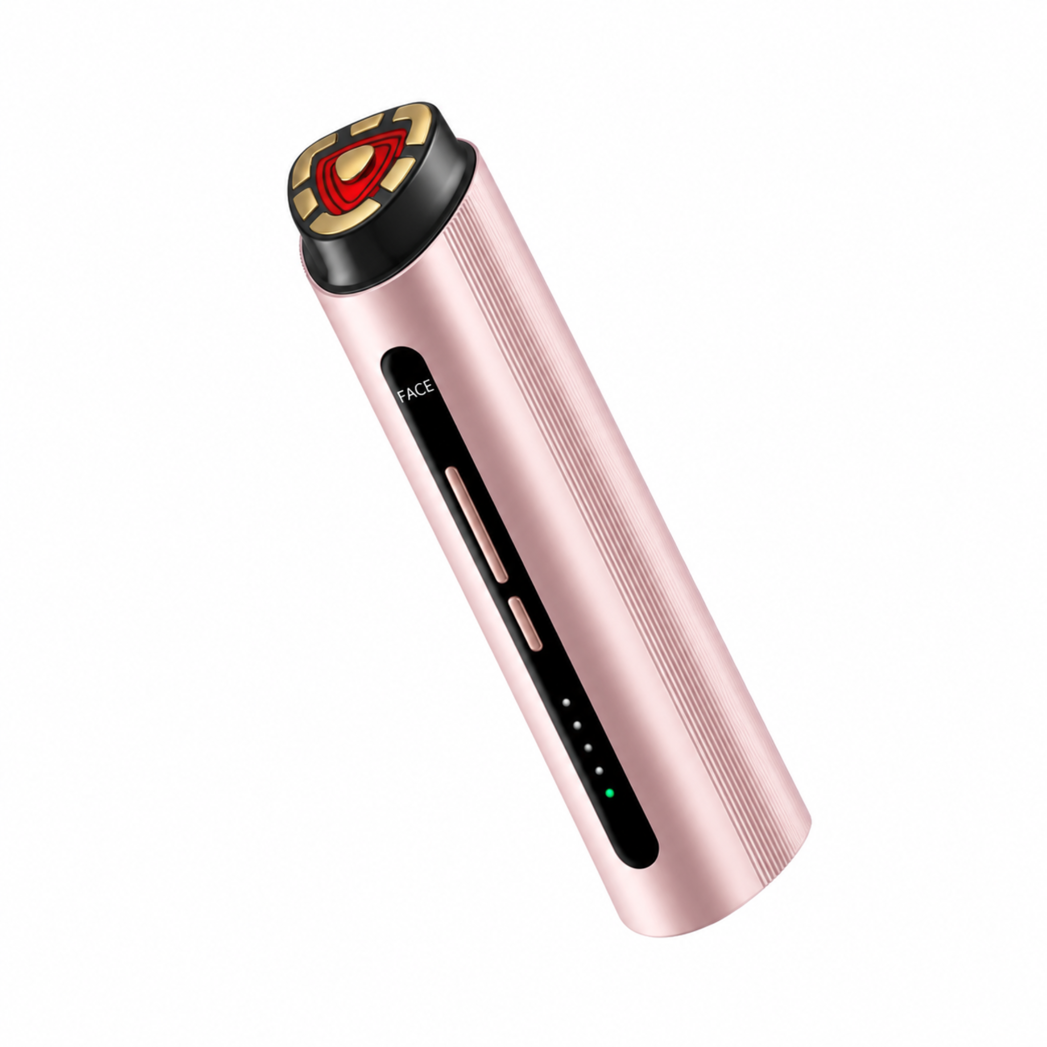 A pink Nicebean beauty device with a black face panel and a gold and red circular head, shown on a plain white background.