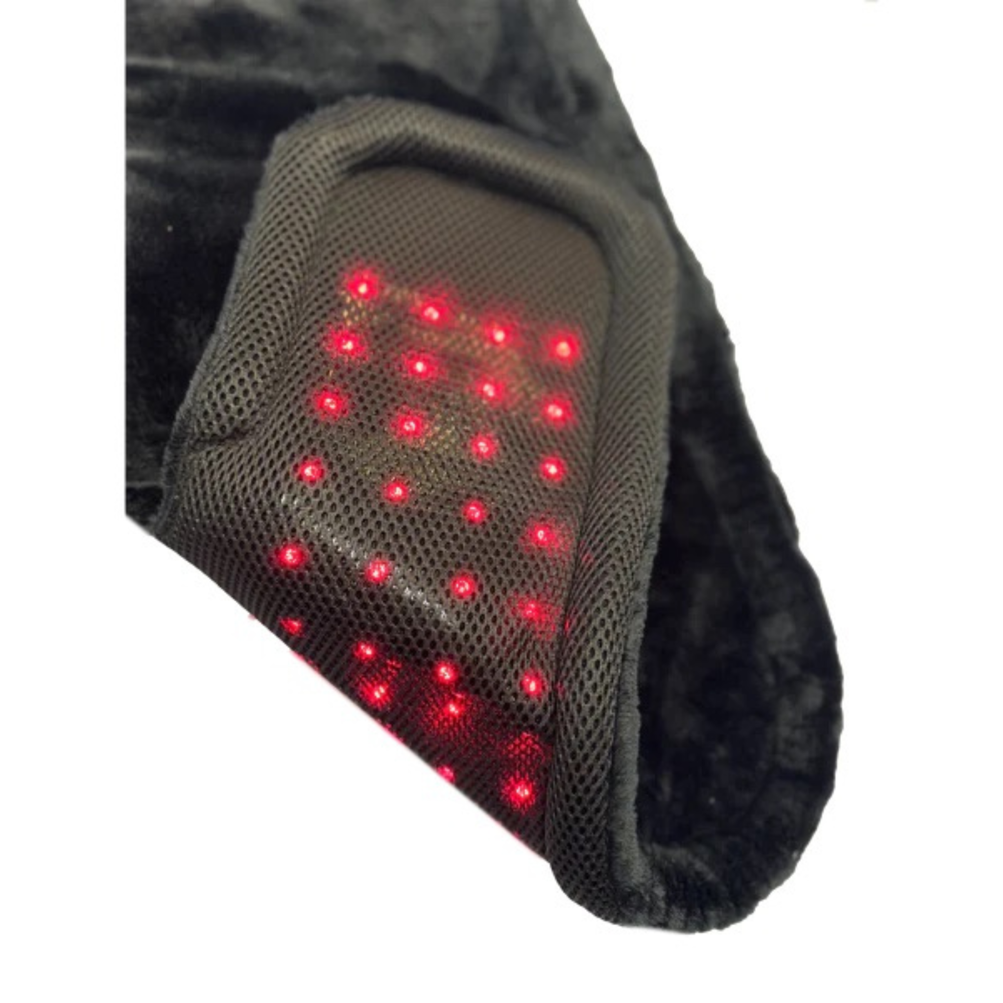 TheraPerfect Pad™ with Tri-Lite Red & Near Infrared Therapy showcasing red LED lights for wellness.