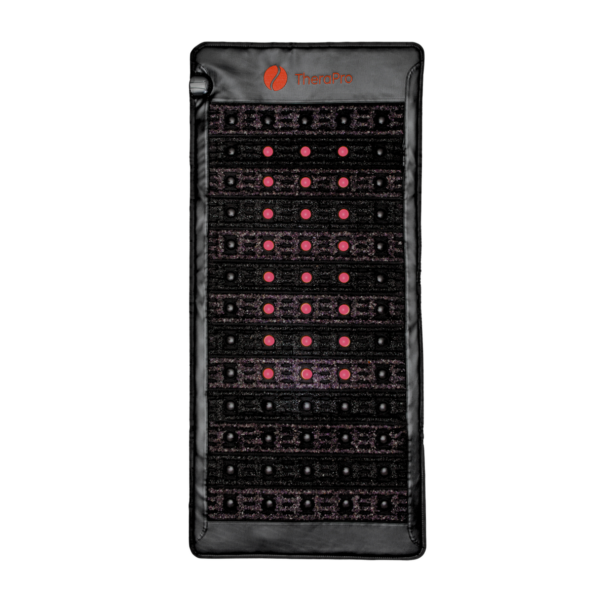 TheraPro red light therapy pad showing a large black design with red lights for multi-modality use