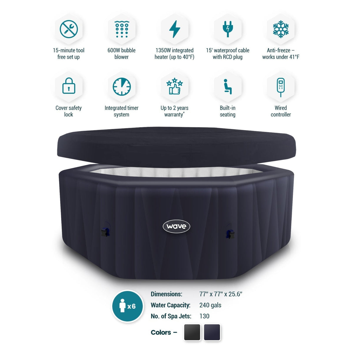 Aegean Wave hot tub diagram