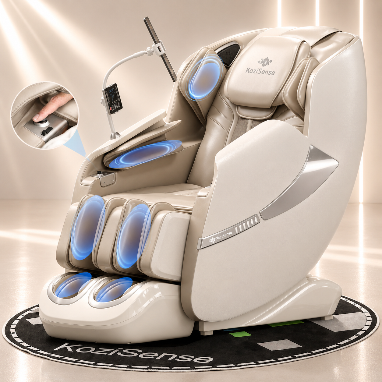 KoziSense A18 3D SL-Track Massage Chair – All Black