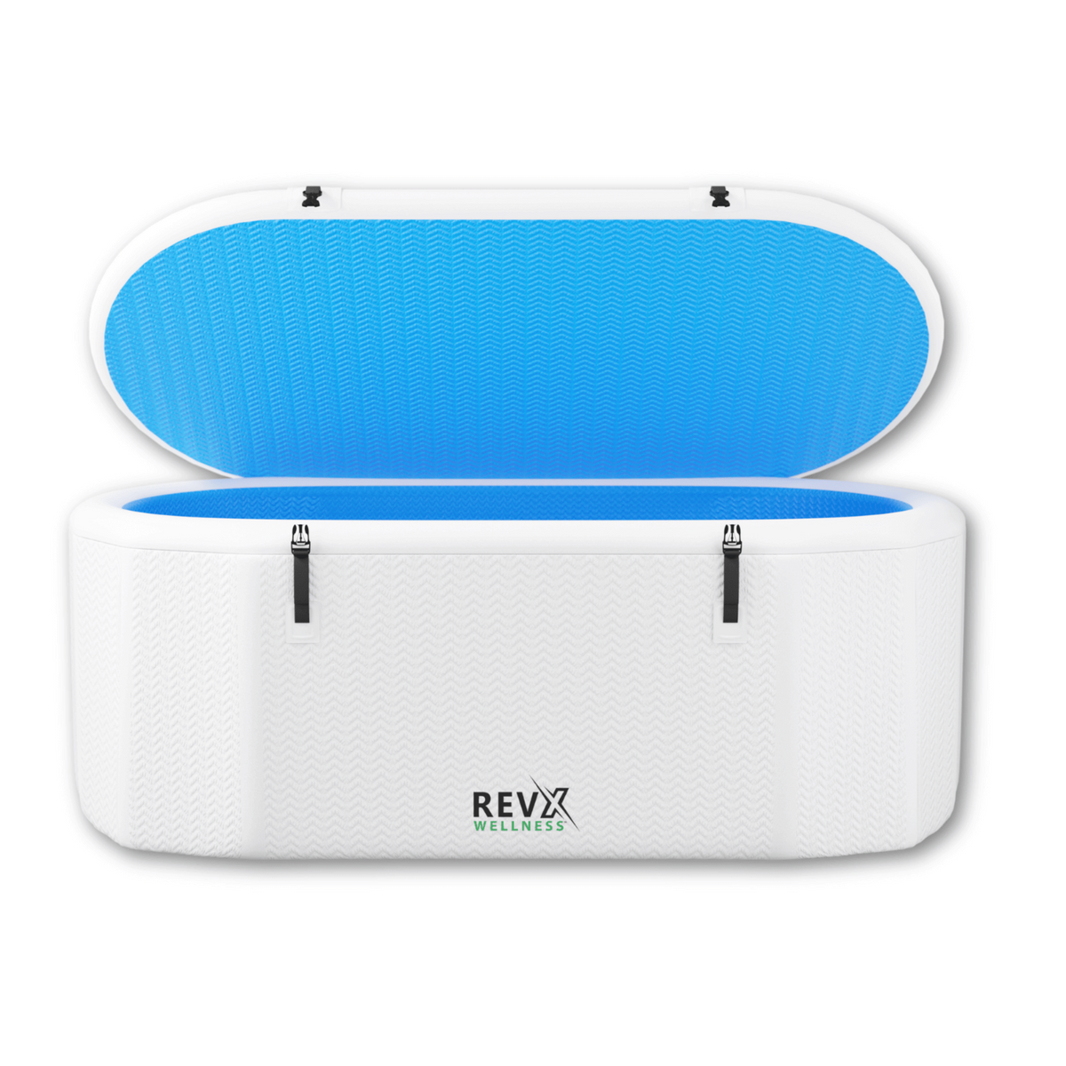 RevX Inflatable Tub Deluxe with lid open