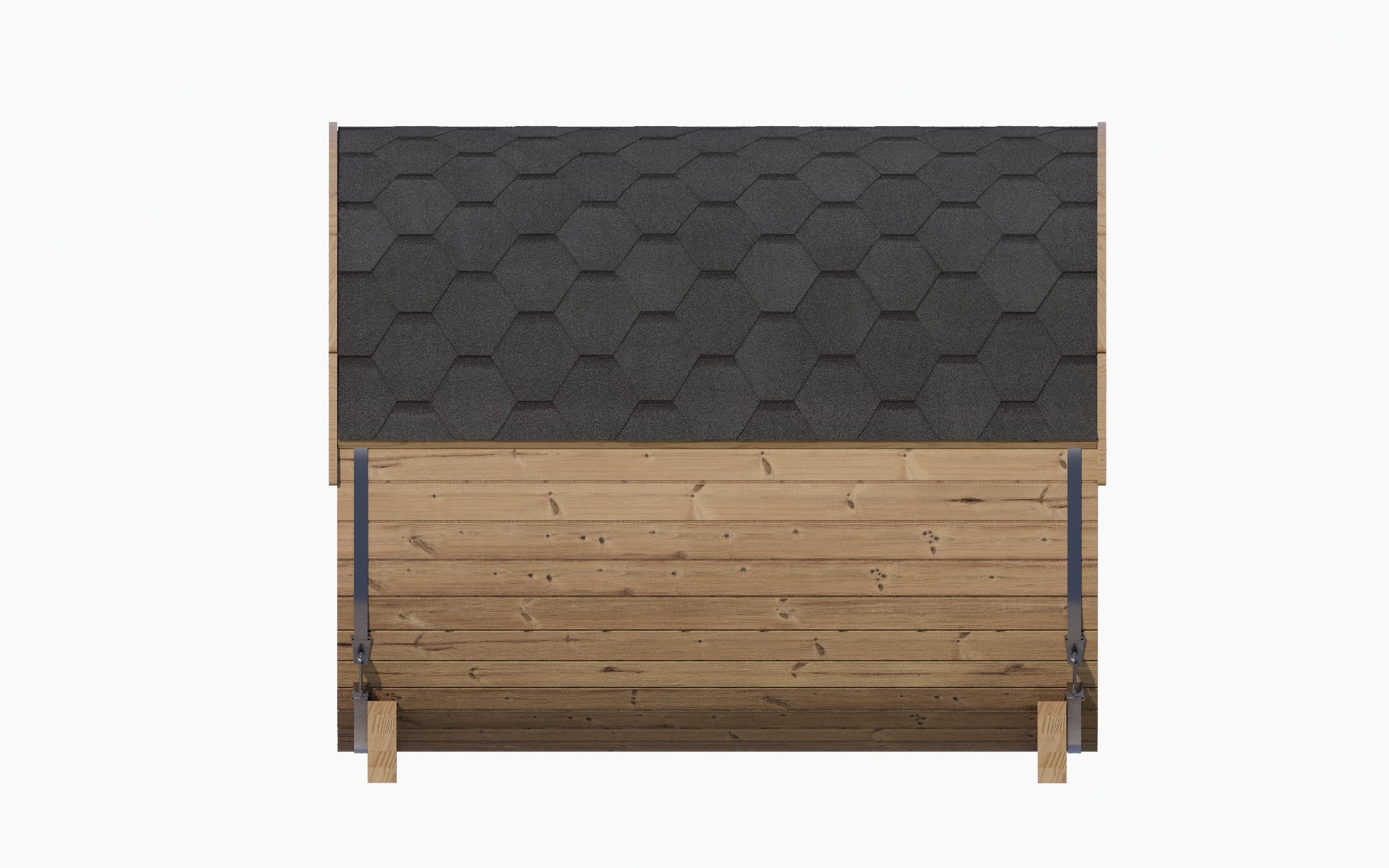SaunaLife E8G barrel sauna with glass front — [side view