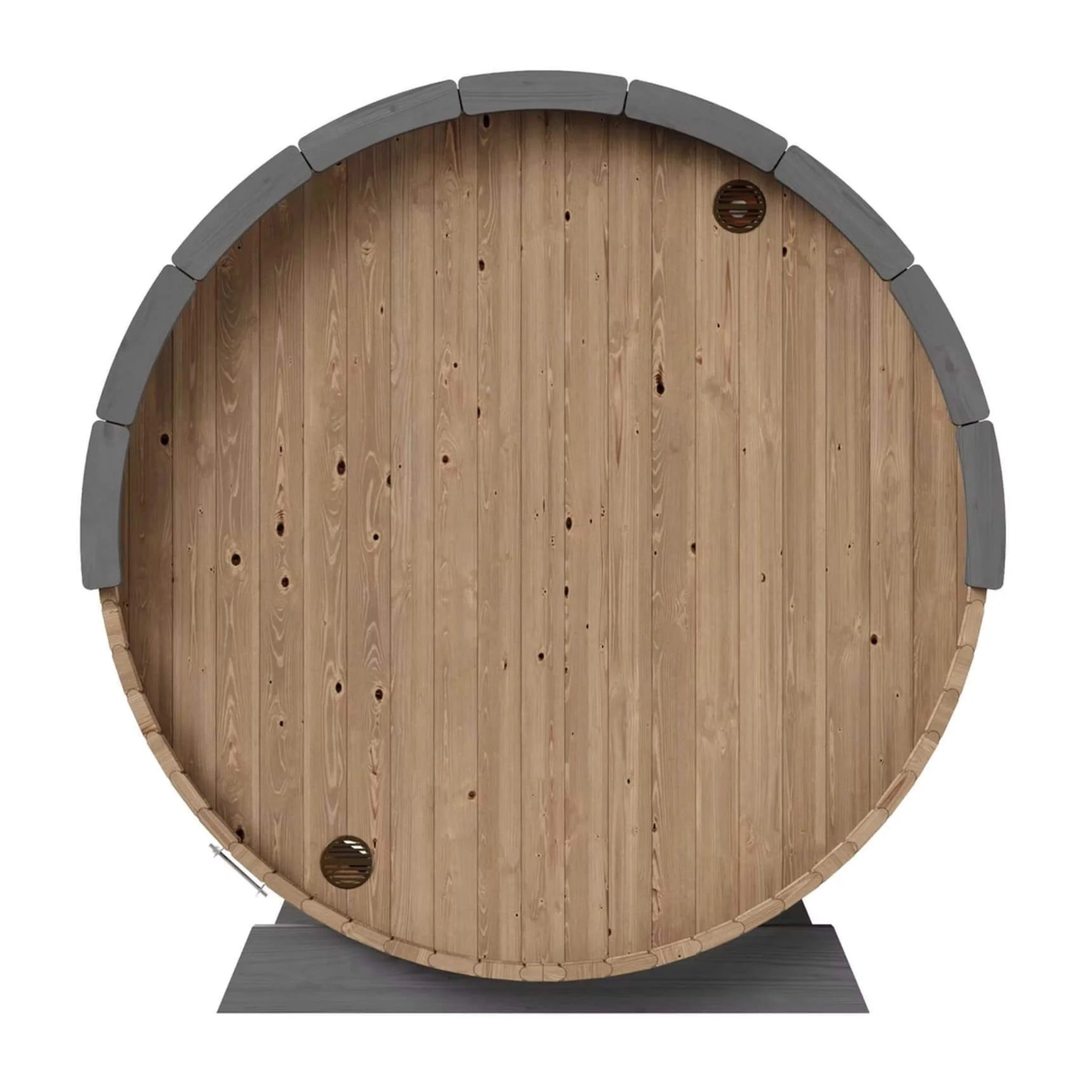 SaunaLife Model G6 pre-assembled outdoor sauna — back view
