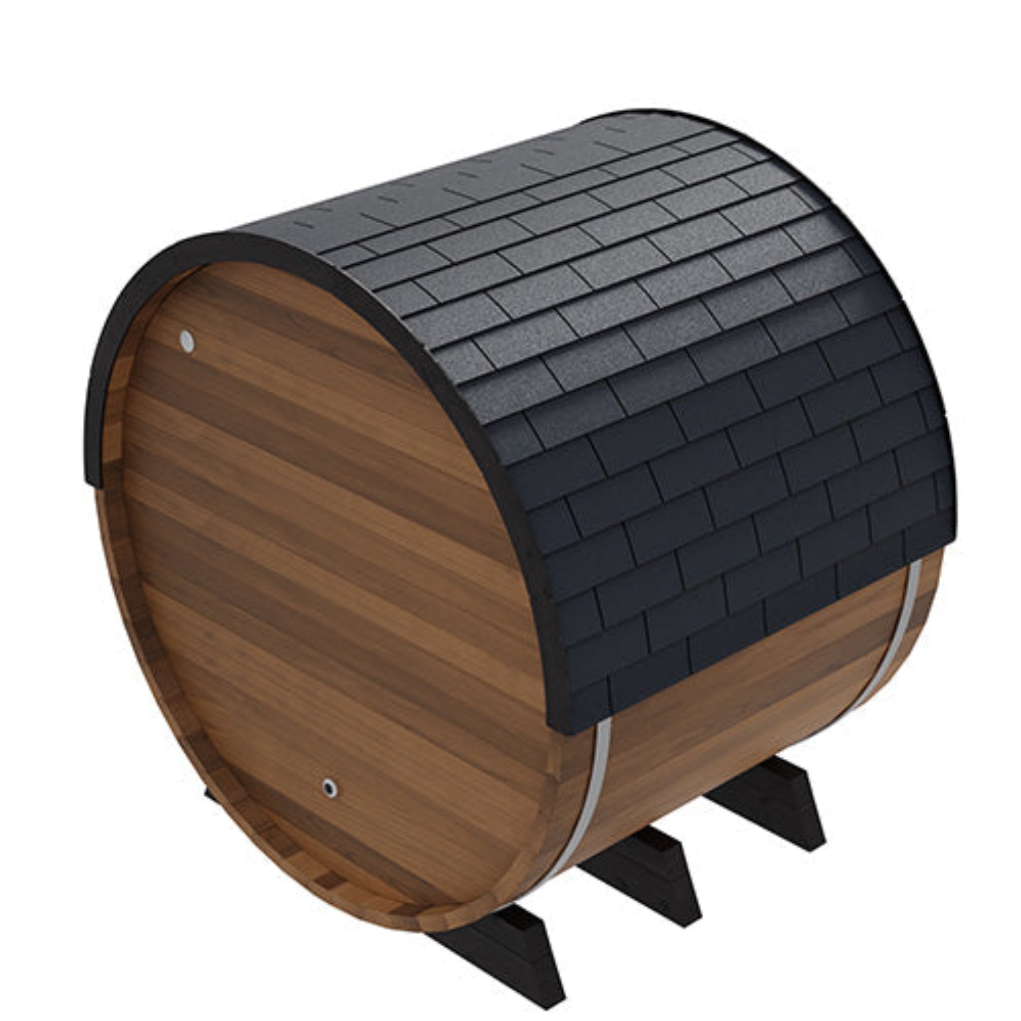 Finnmark FD-6 combination barrel sauna top back angle view