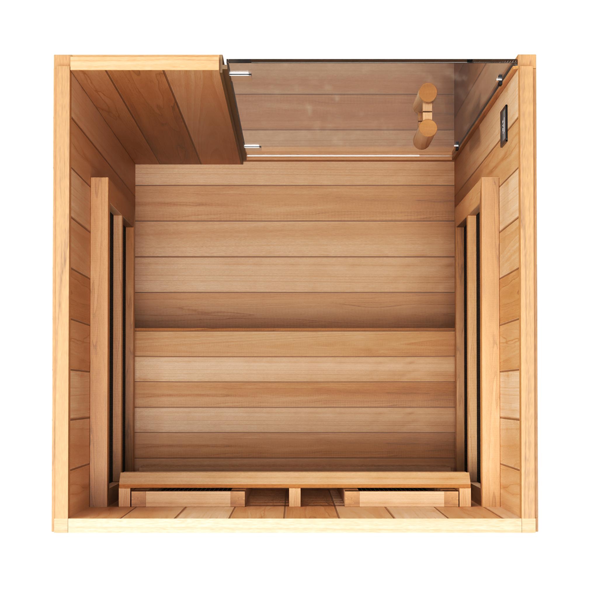 Finnmark FD-1 infrared sauna aerial top-down view