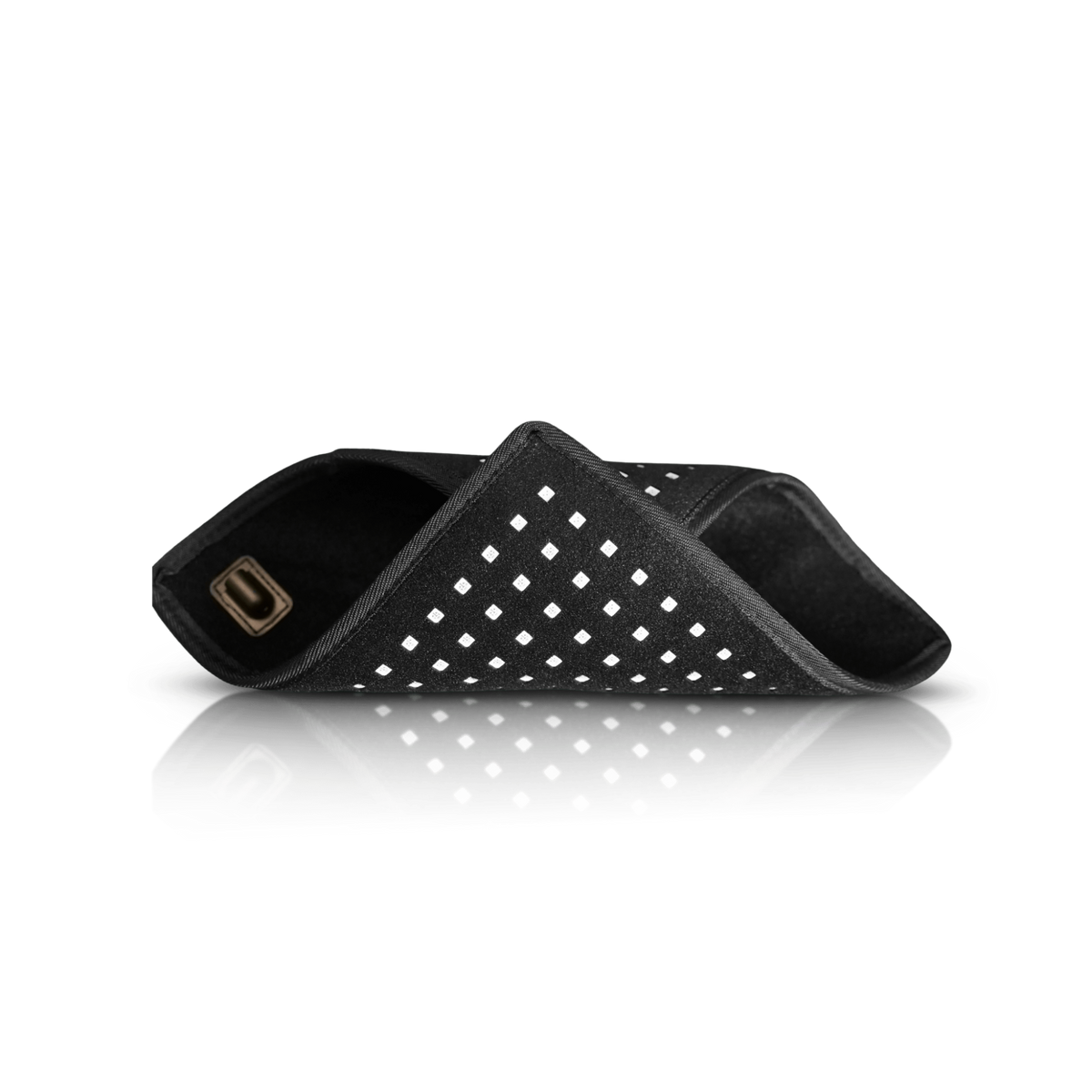 Lumara Red Light Therapy Pad | 635nm + 830nm + 940nm Flexible Body Pad from different angles with reflective surface.
