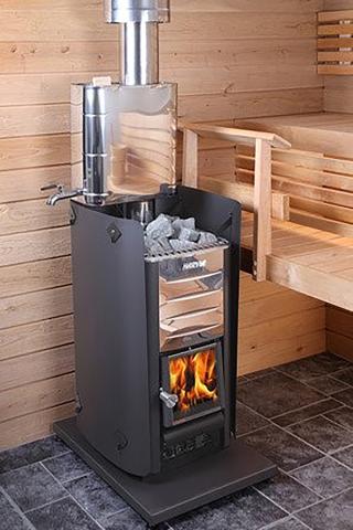 Harvia Pro Series 40kW wood sauna stove side profile