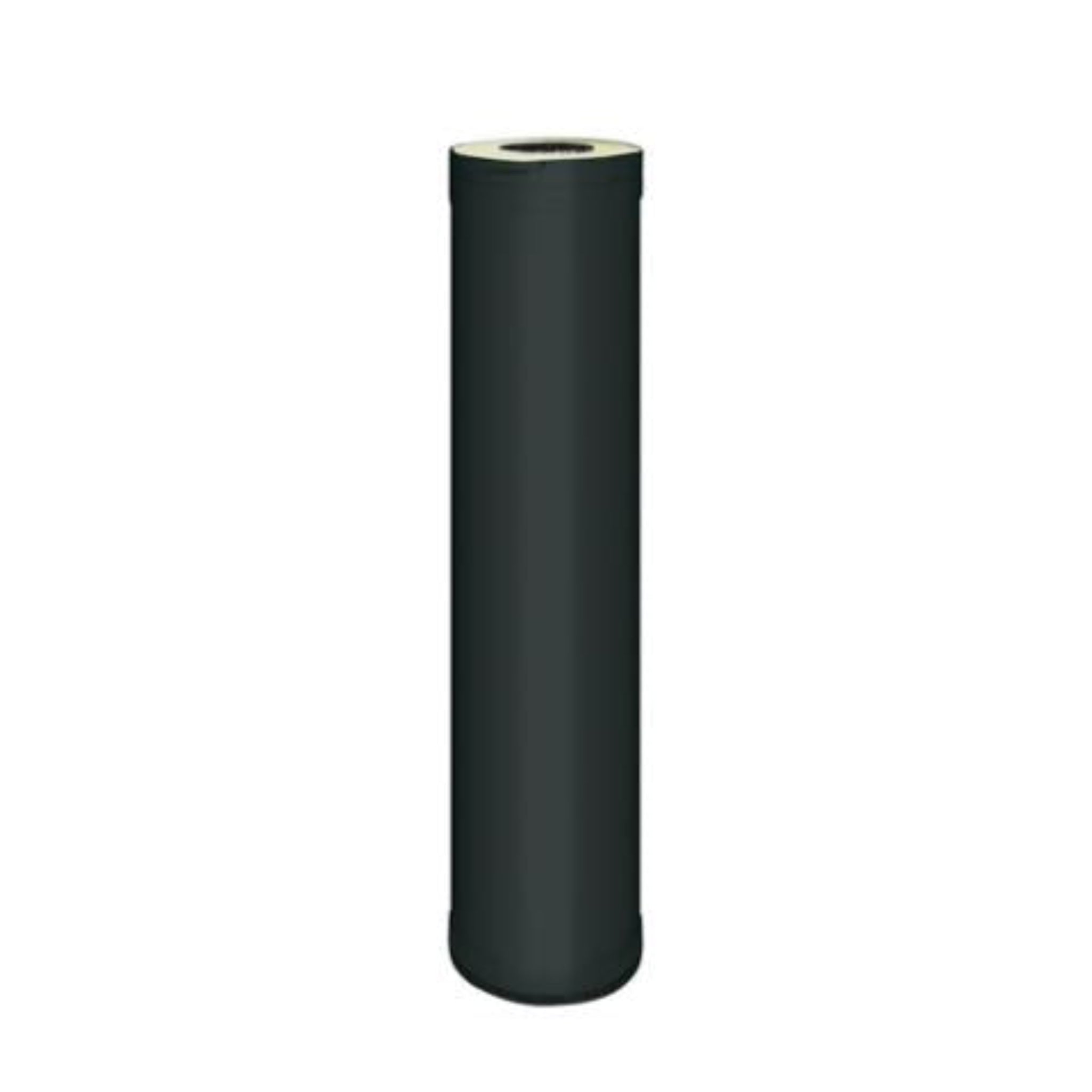Harvia WHP1000M 1000mm chimney extension with flashing — black steel for wood-burning sauna heaters