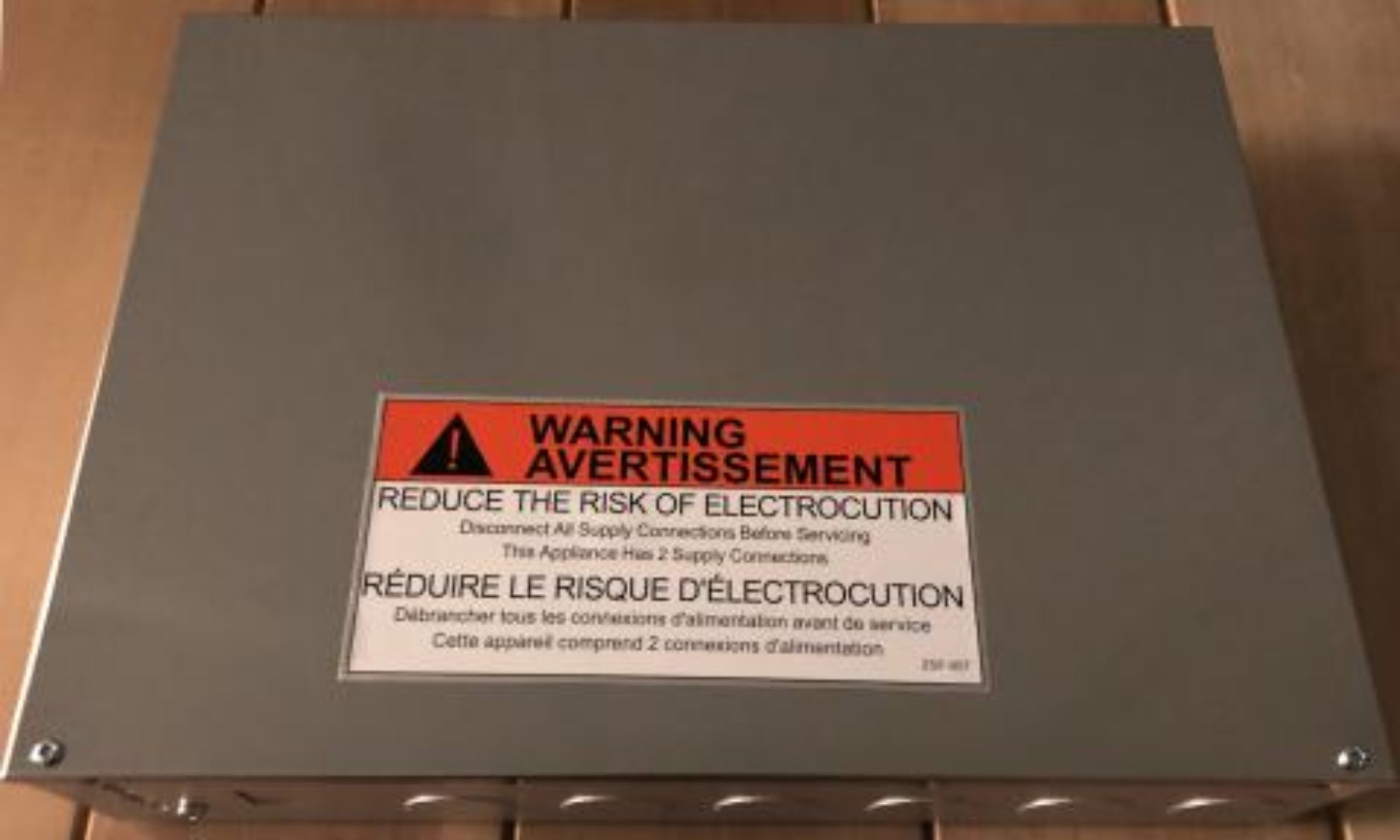 Harvia LTY45-U1-U3 Power Extension Unit top view