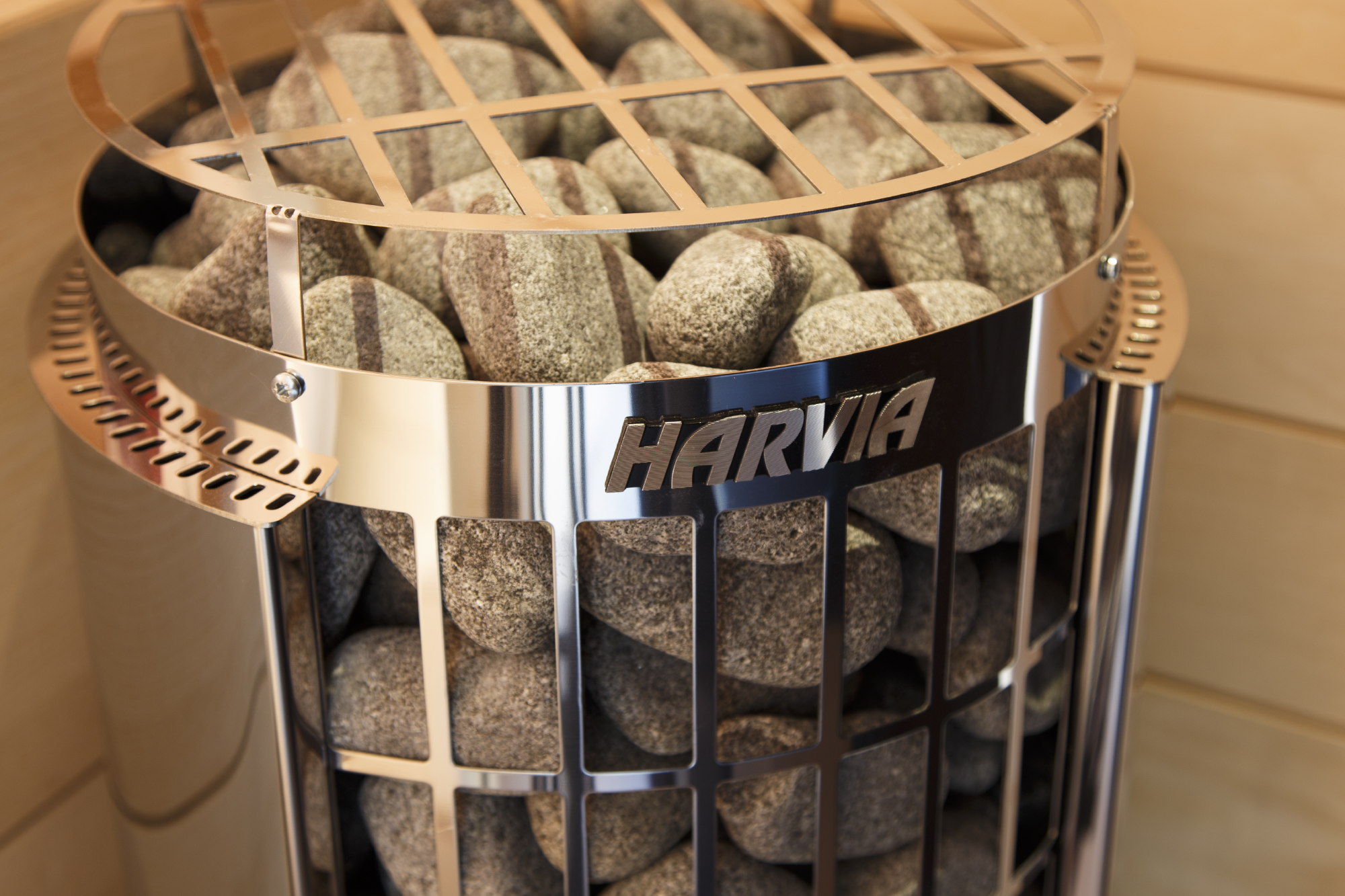 Harvia Cilindro Half PC60E 6kW Electric Sauna Heater | 240V 1-Phase | Floor-Standing