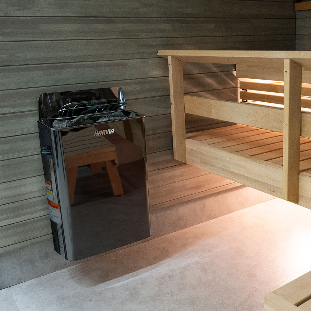 Harvia The Wall SW80 Electric Sauna Heater, Black
