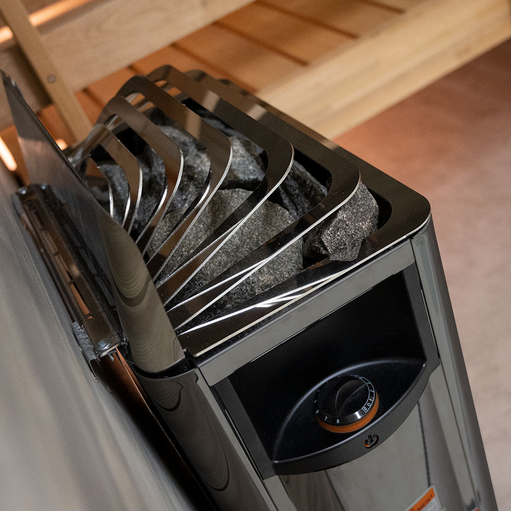 Harvia The Wall SW80 Electric Sauna Heater, Black