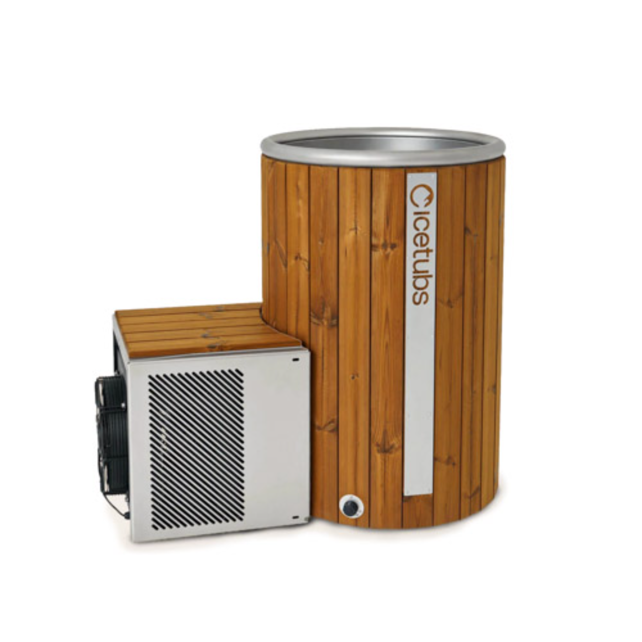 Icetubs IceBarrel Cold Plunge – Thermowood & Stainless Steel Immersion Tub Without Stairs