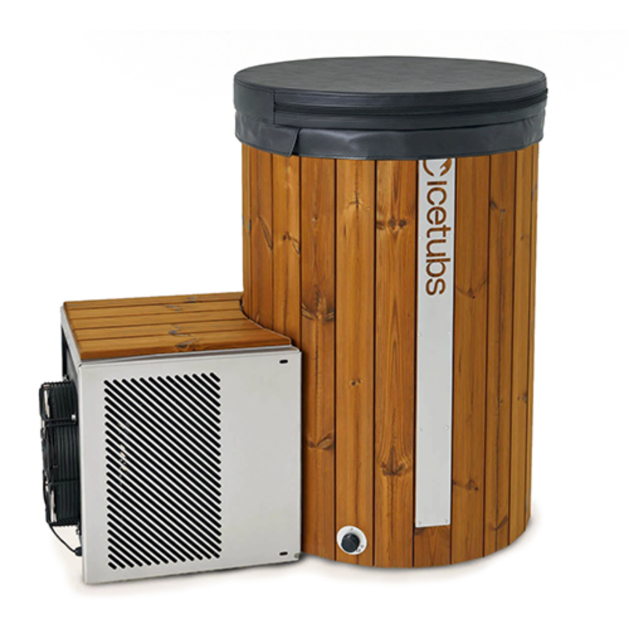 Icetubs IceBarrel Cold Plunge – Thermowood & Stainless Steel Immersion Tub Without Stairs