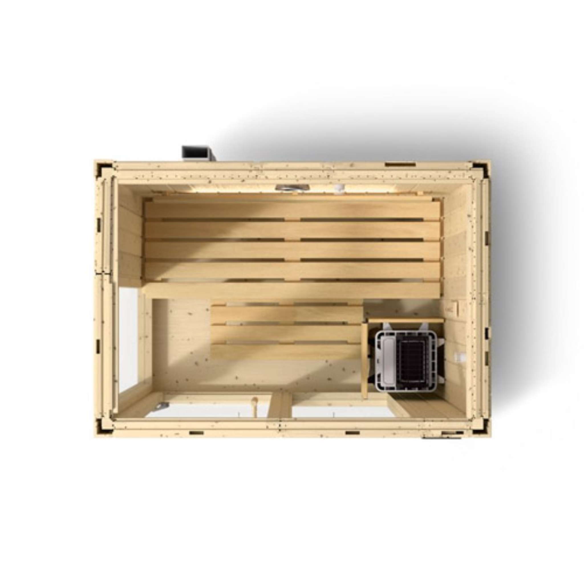 Kohler C1 Indoor Sauna Kit – 3-Person Size Top View Interior