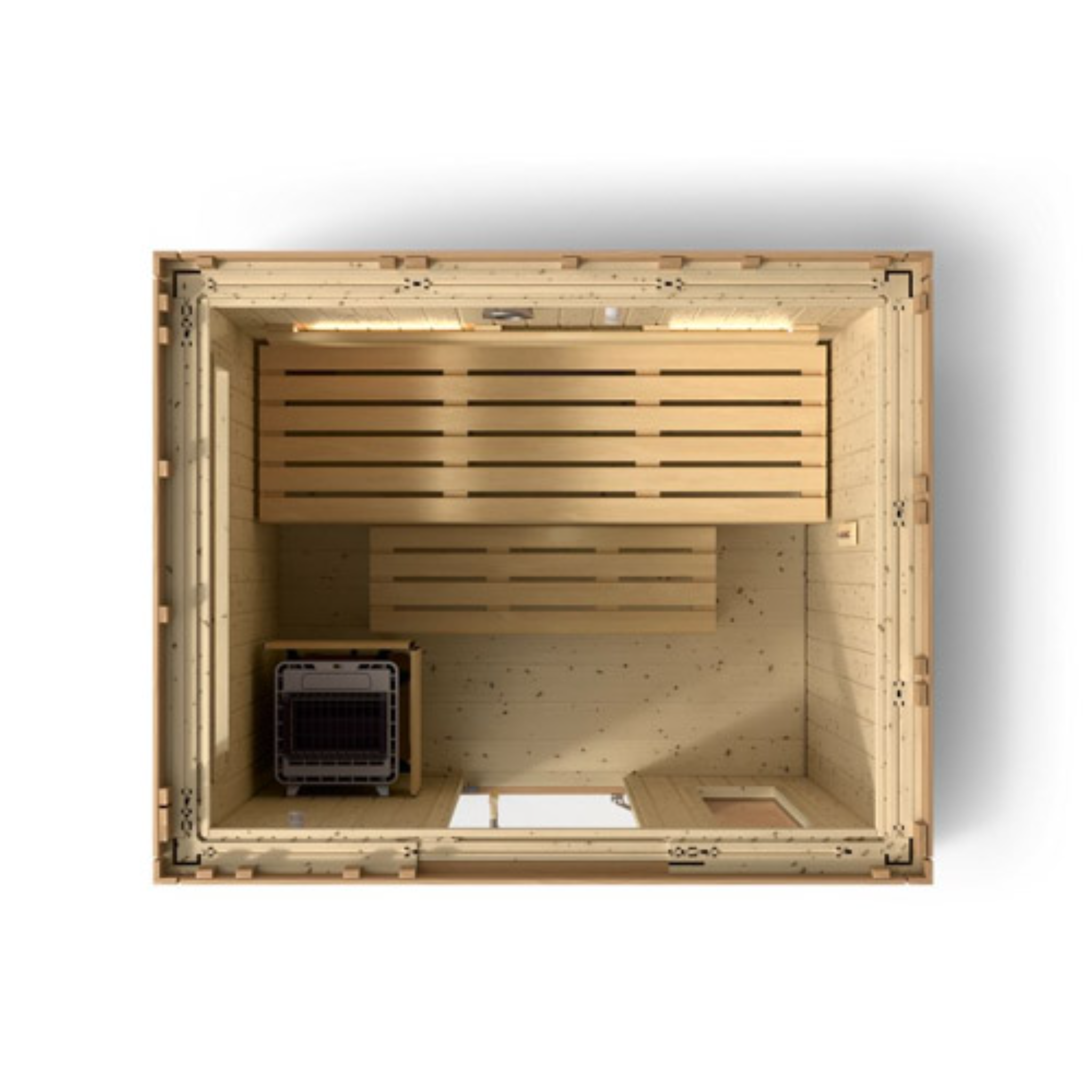 Kohler C2 Outdoor Sauna Kit – 3-Person Size Freestanding Outdoor Sauna with Douglas Fir Exterior