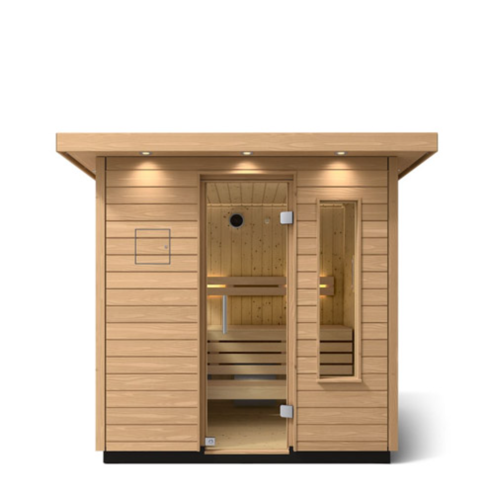 Kohler C2 Outdoor Sauna Kit – 3-Person Size Freestanding Outdoor Sauna with Douglas Fir Exterior