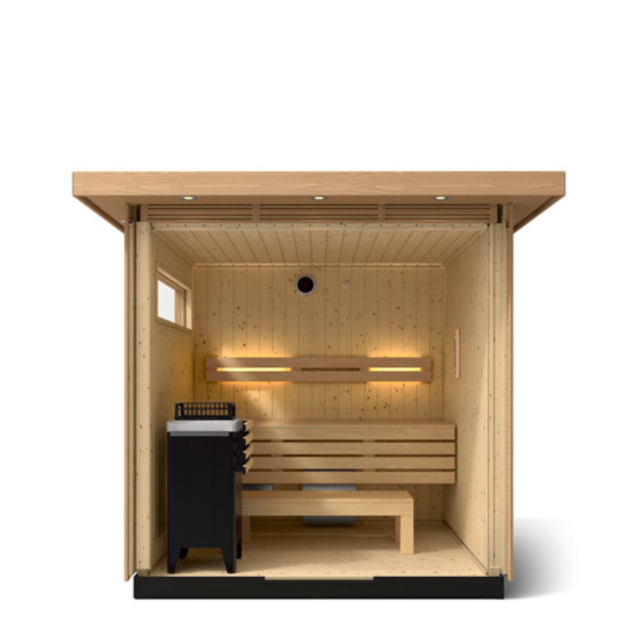 Kohler C2 Outdoor Sauna Kit – 3-Person Size Freestanding Outdoor Sauna with Douglas Fir Exterior
