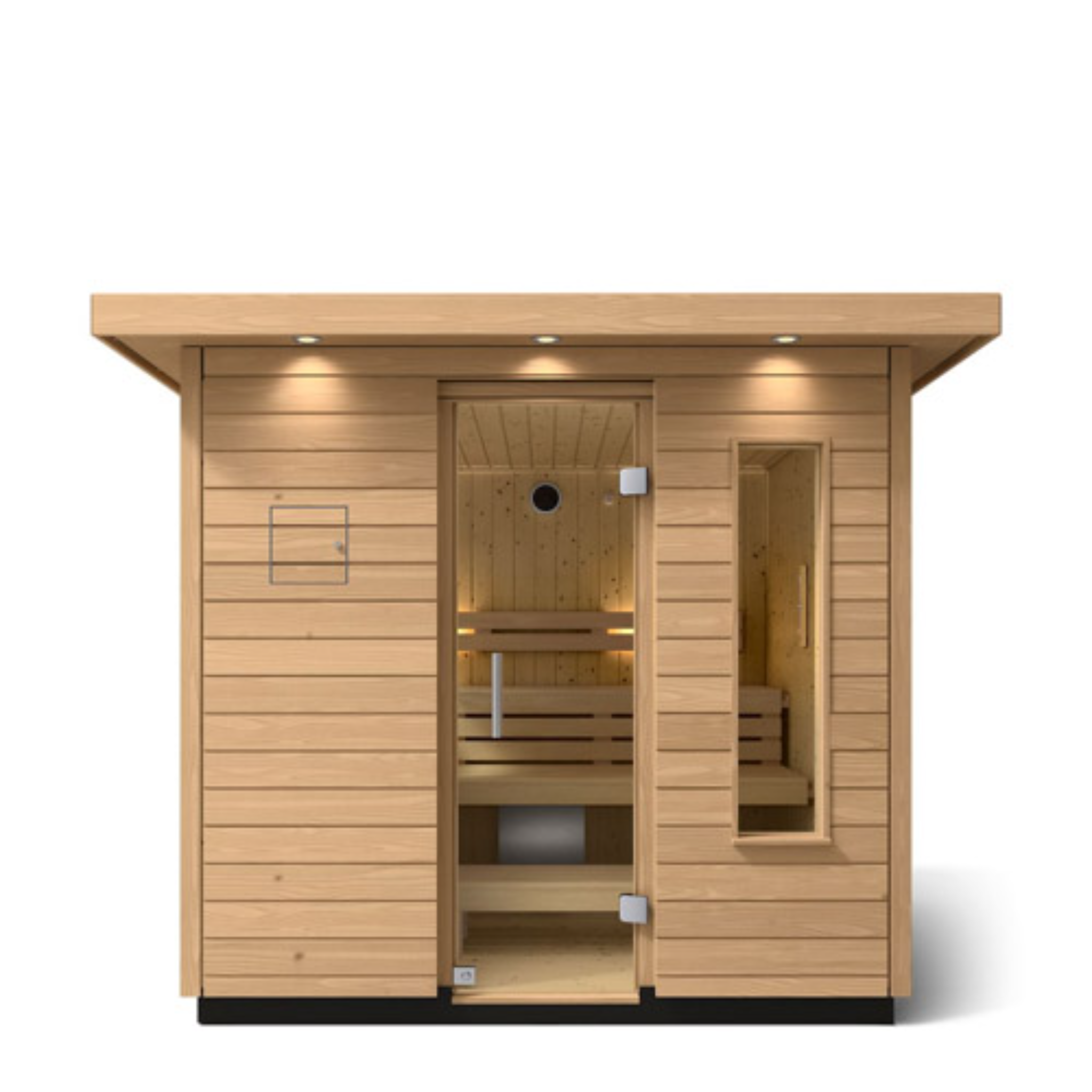 Kohler C2 Outdoor Sauna Kit – 5-Person Size Freestanding Outdoor Sauna with Douglas Fir Exterior