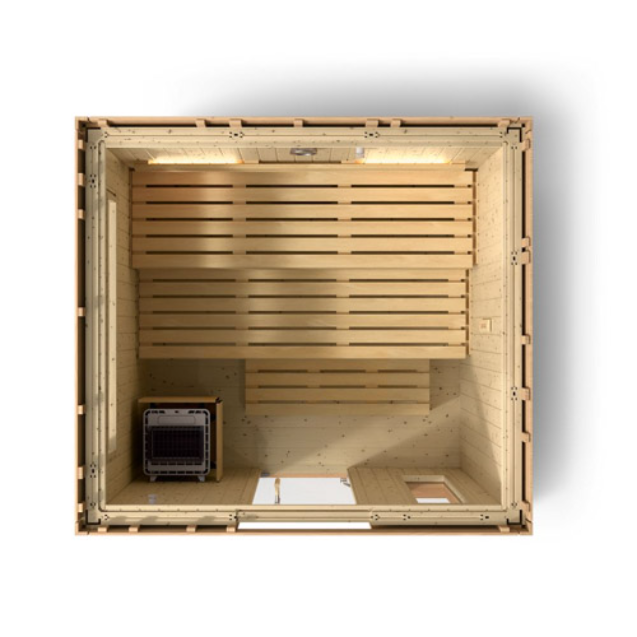 Kohler C2 Outdoor Sauna Kit – 5-Person Size Freestanding Outdoor Sauna with Douglas Fir Exterior