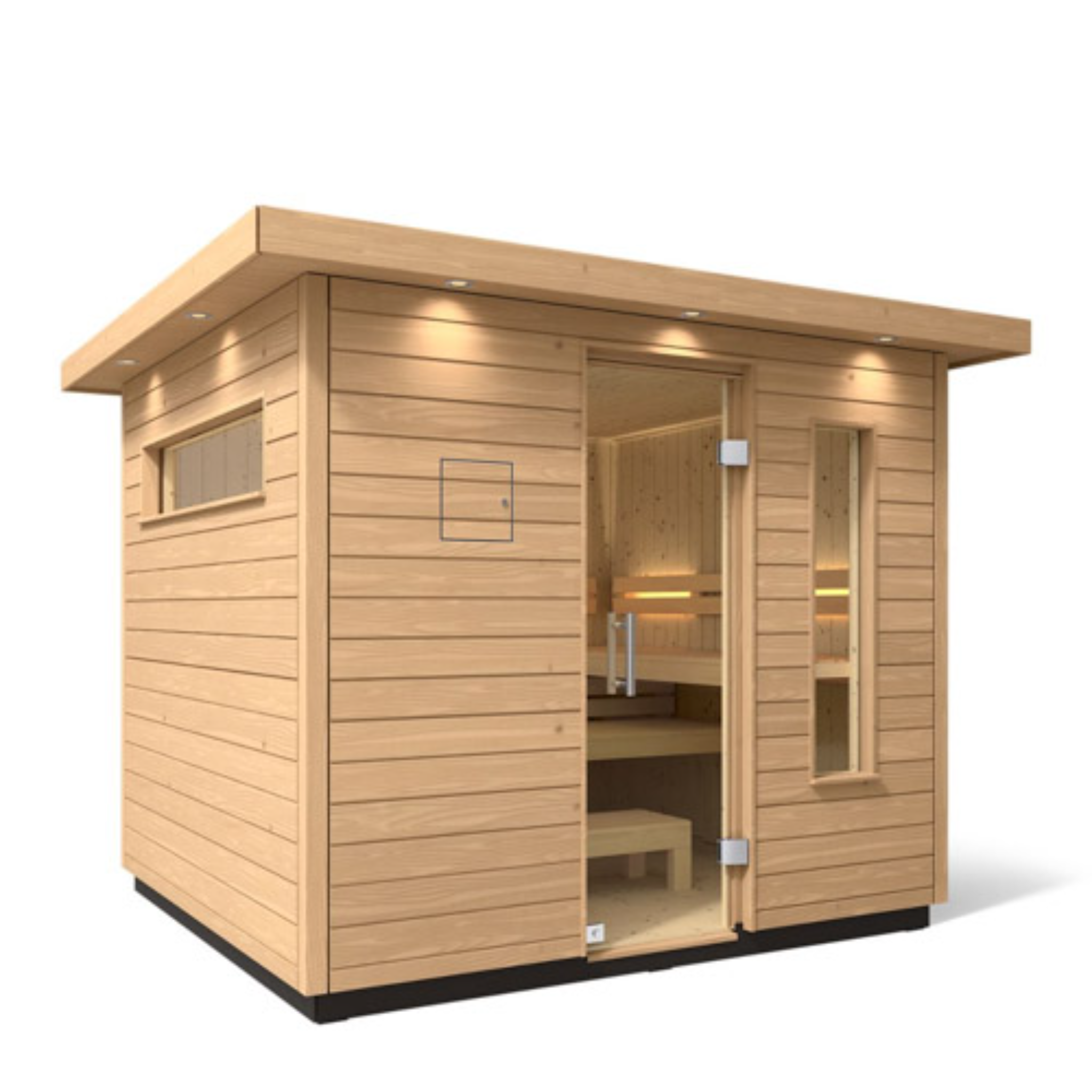 Kohler C2 Outdoor Sauna Kit – 6-Person Size Freestanding Outdoor Sauna with Douglas Fir Exterior