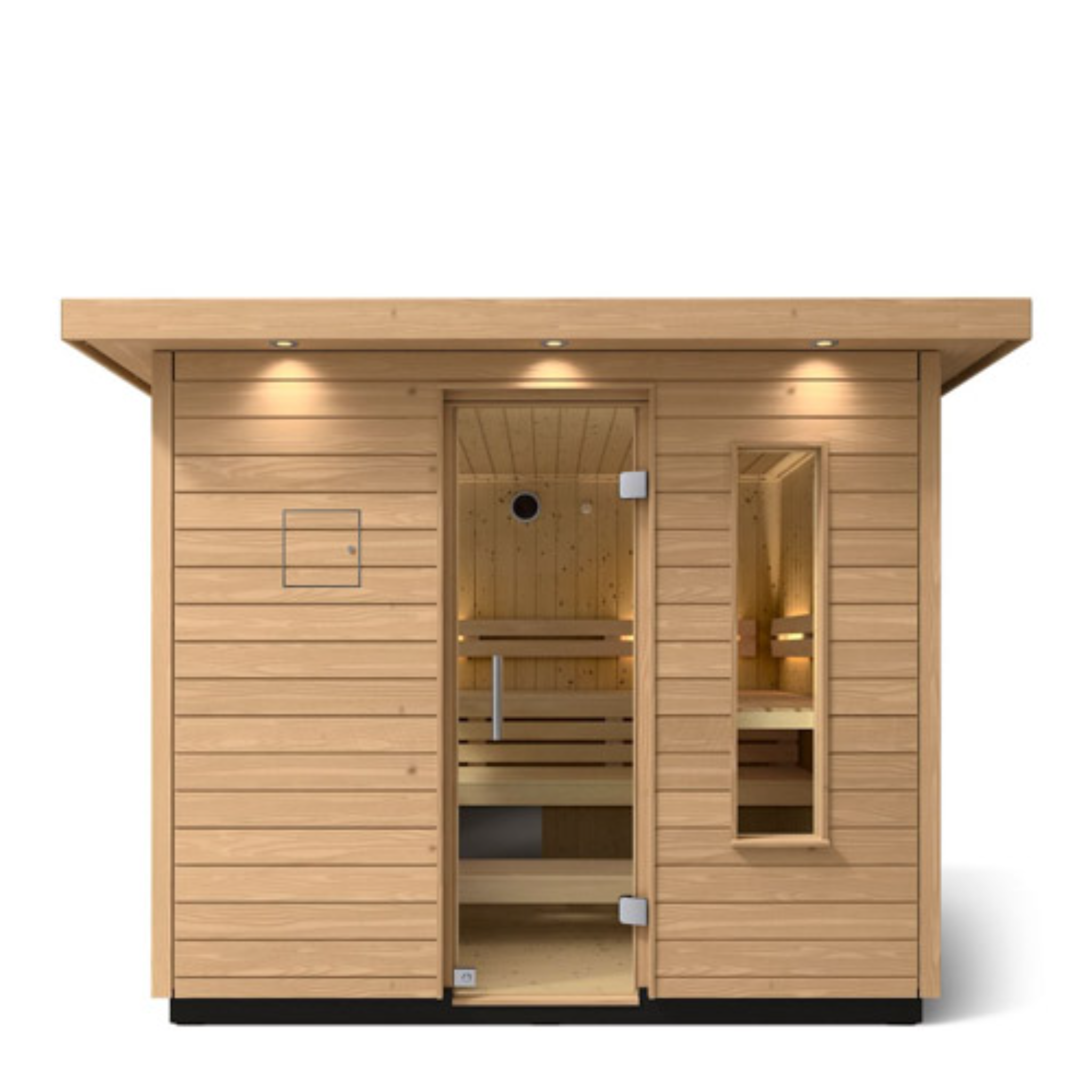 Kohler C2 Outdoor Sauna Kit – 6-Person Size Freestanding Outdoor Sauna with Douglas Fir Exterior
