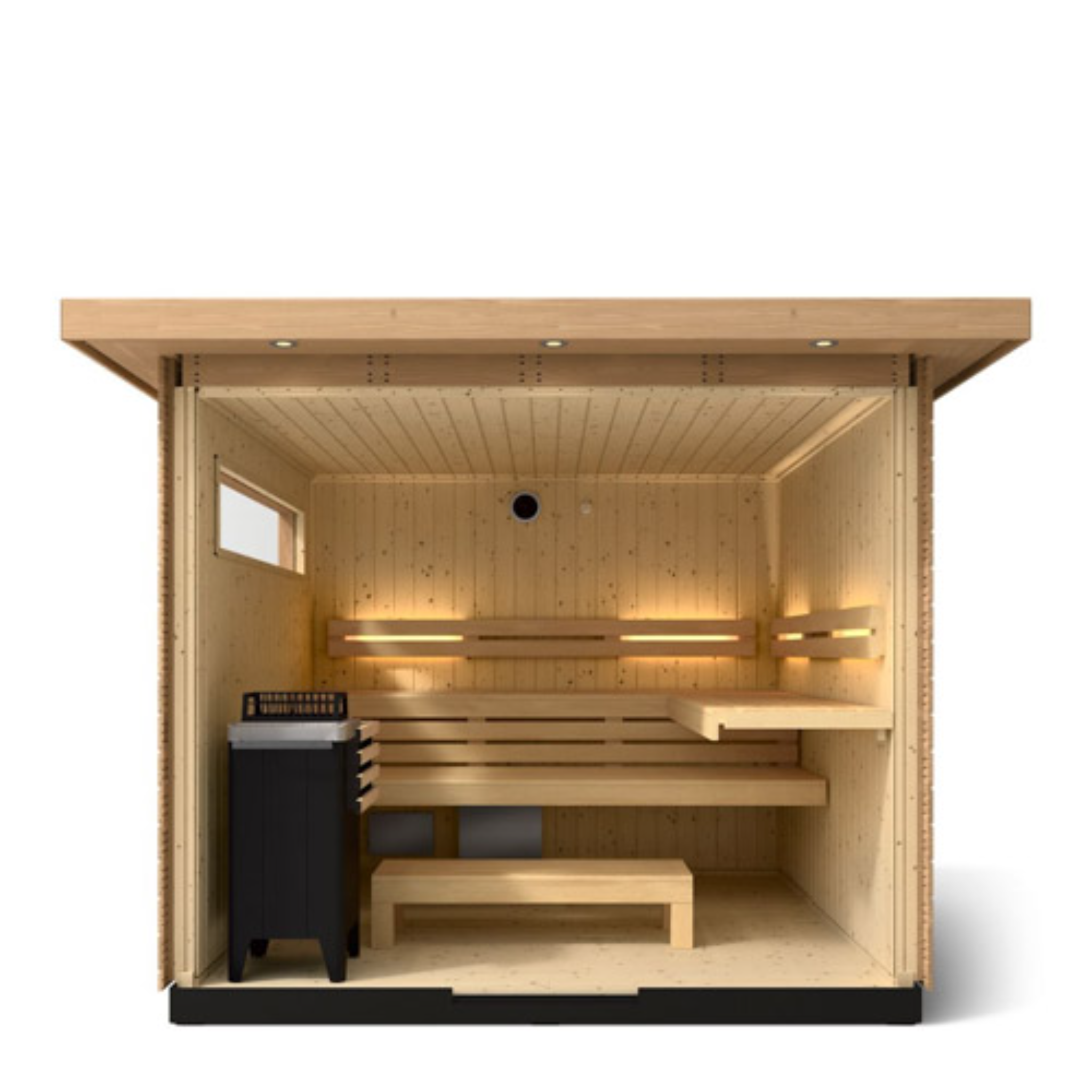 Kohler C2 Outdoor Sauna Kit – 6-Person Size Freestanding Outdoor Sauna with Douglas Fir Exterior