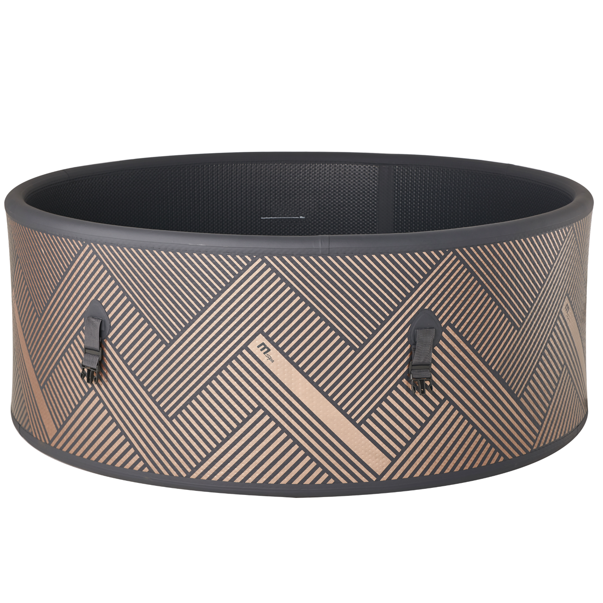 MSPA MONO Verto Series rigid hot tub in stylish pattern, designed for up to 6 people for a relaxing experience.