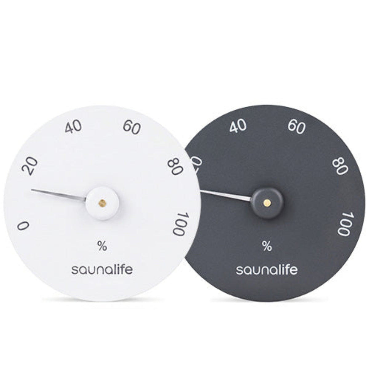 SaunaLife Designer Sauna Hygrometer black and white