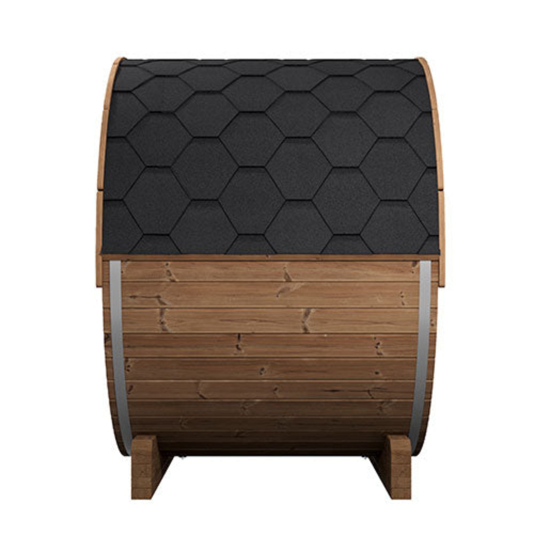 SaunaLife ERGO-Series Model E6 3-Person Outdoor Barrel Sauna – Side View