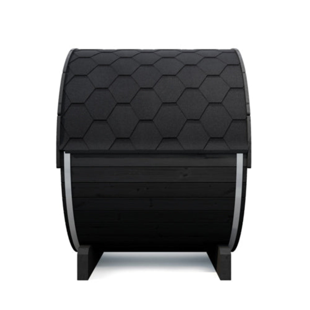 SaunaLife Model E6B Outdoor Barrel Sauna side view