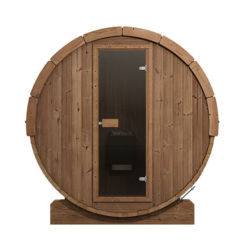 SaunaLife ERGO-Series Model E7 Outdoor Barrel Sauna | 4 Person
