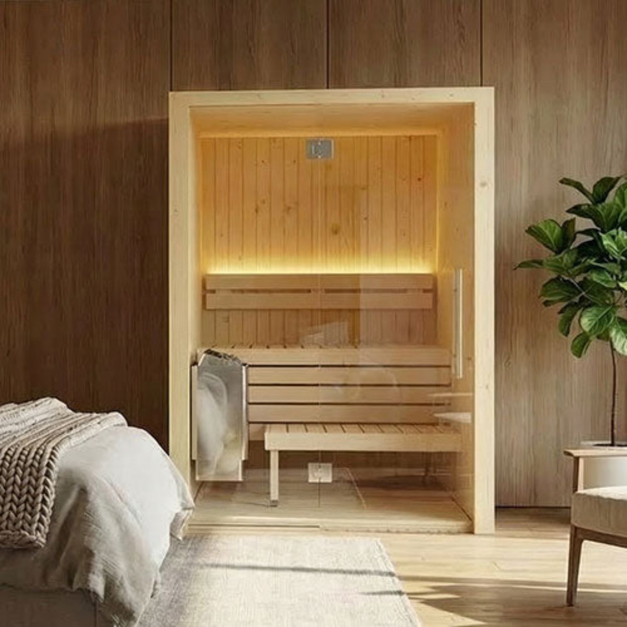 SaunaLife Model X2 1-2 Person Indoor Sauna Kit – Front View