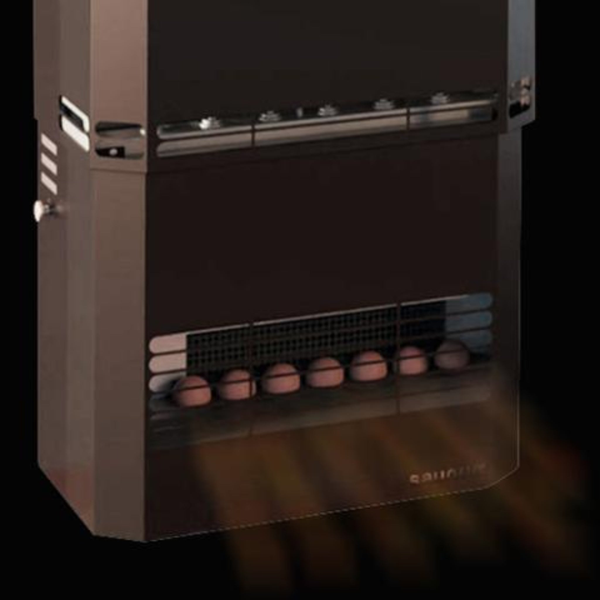 Saunum Himalayan salt stones shown in a sauna heater