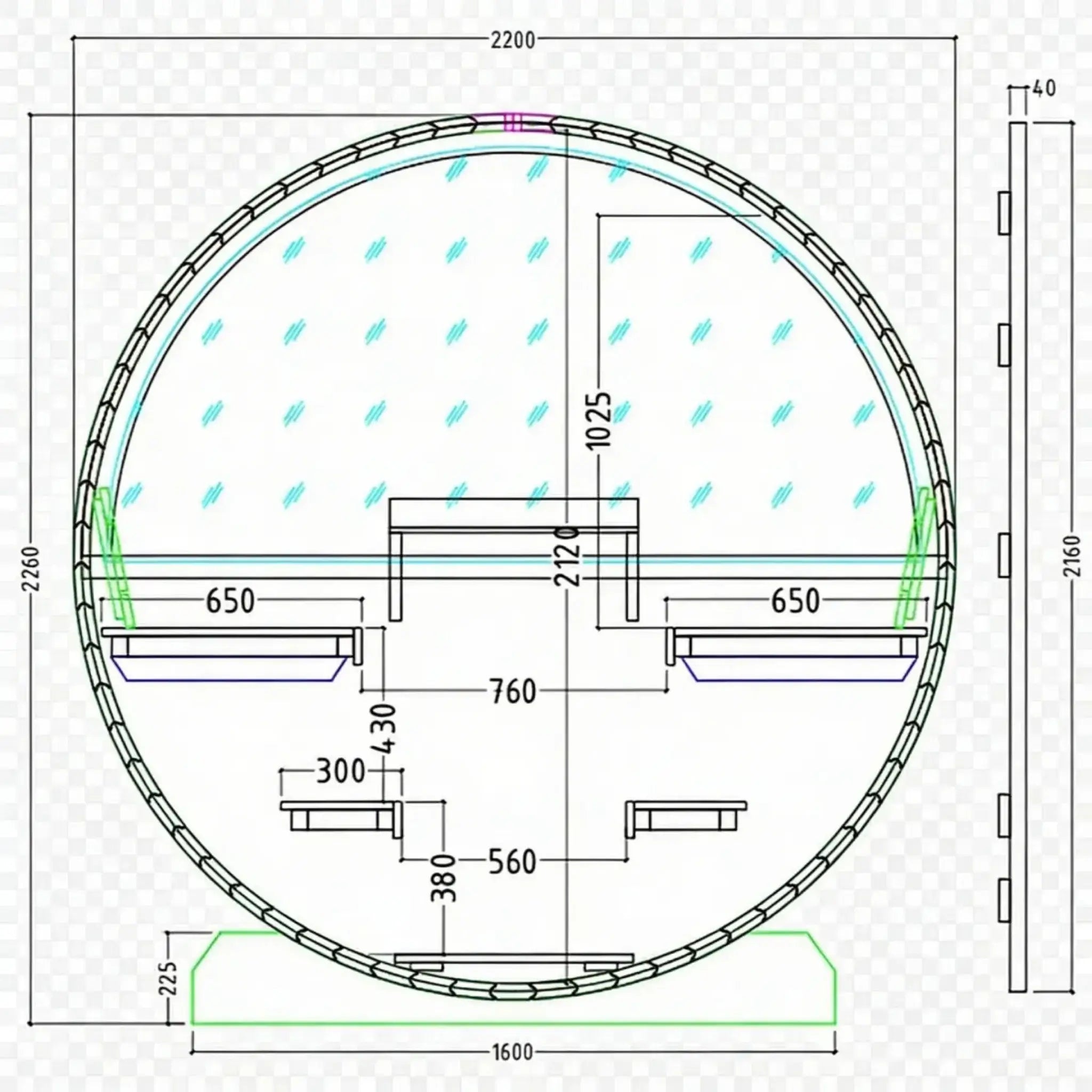 Tampere Finnish barrel sauna exterior full view with surroundings