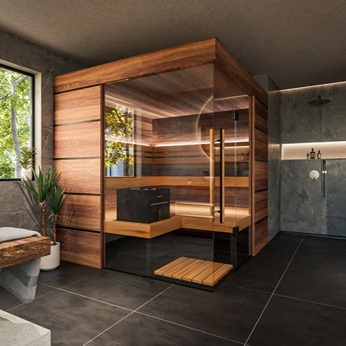 ThermaSol Astra Indoor Sauna Cabin | Semi-Panoramic Glass | 3–4 Person