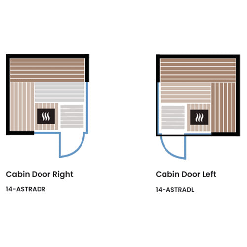 ThermaSol Astra Indoor Sauna Cabin | Semi-Panoramic Glass | 3–4 Person