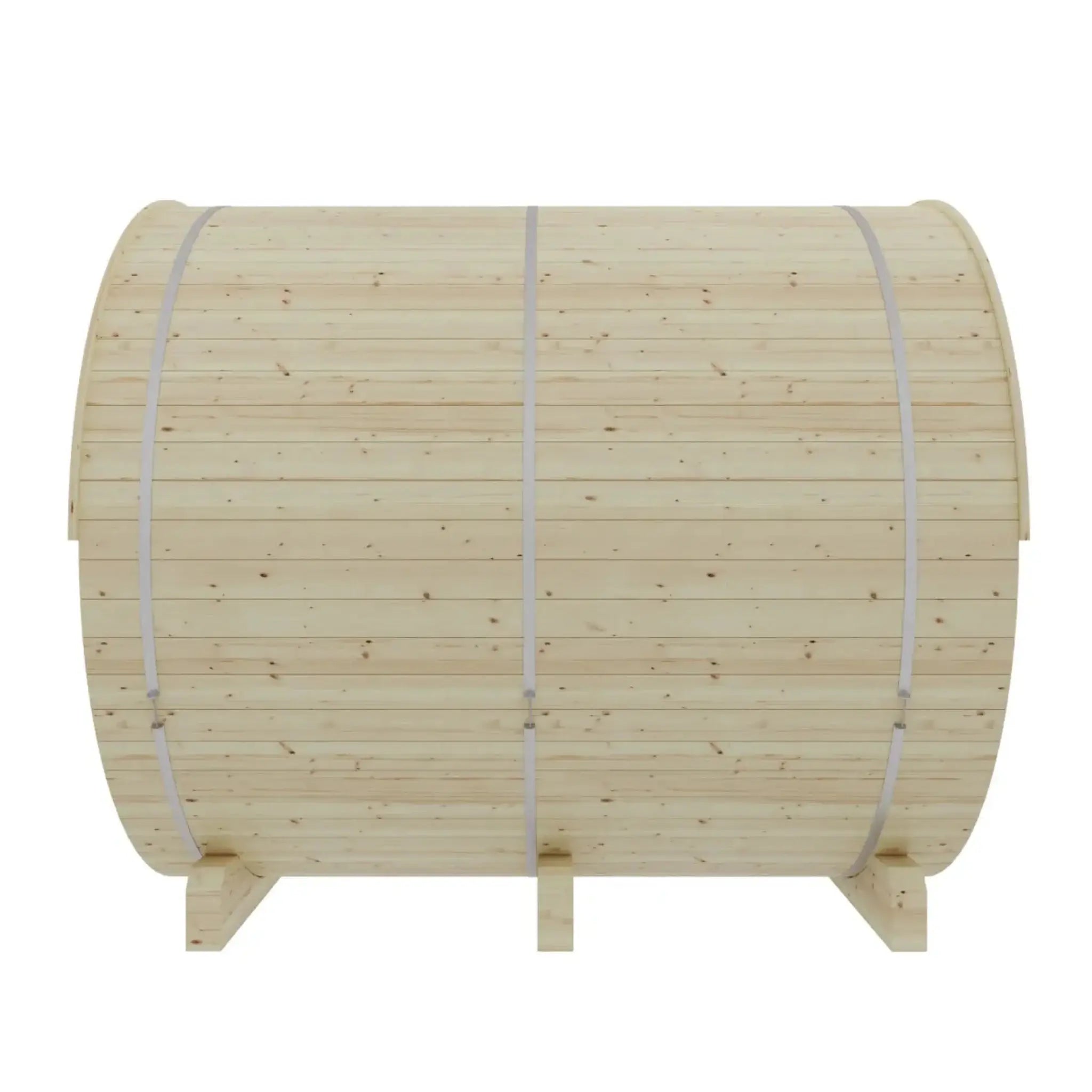 Vassa Finnish Barrel Sauna with WiFi Heater side view