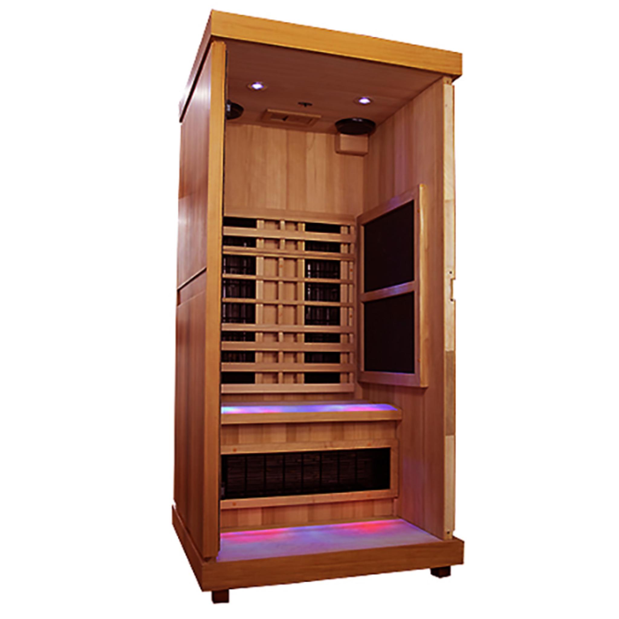 Finnmark FD-1 infrared sauna side interior view