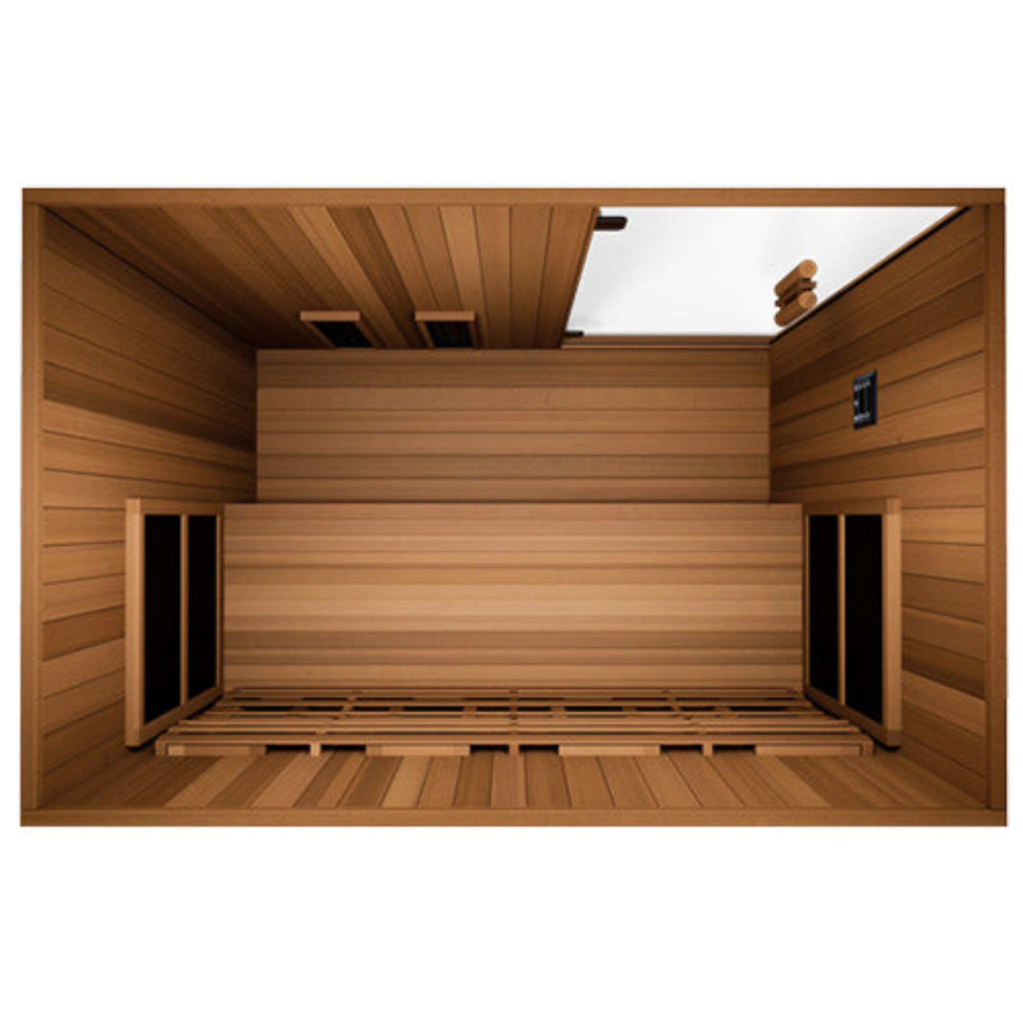 Finnmark FD-3 4-person infrared sauna top-down view