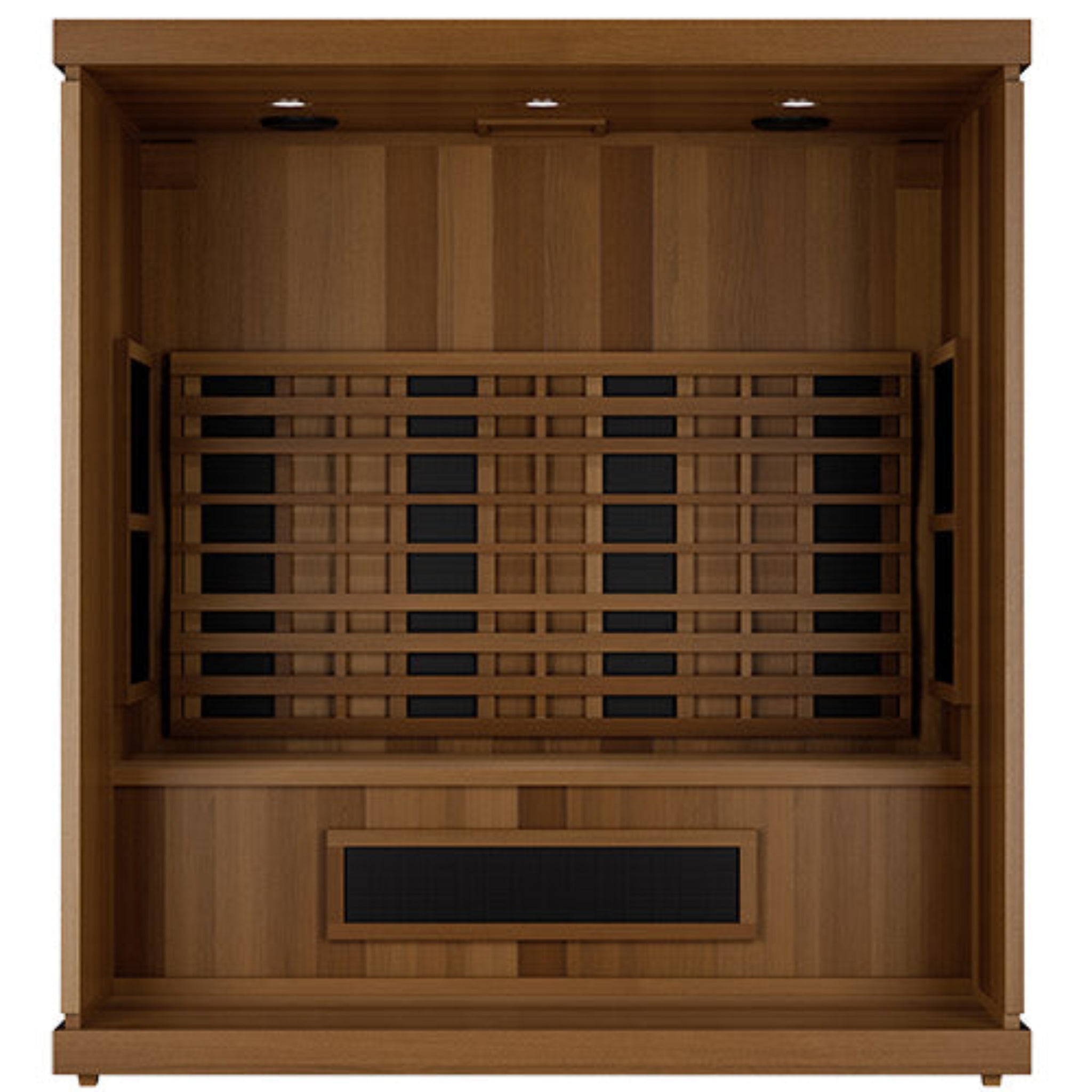 Finnmark FD-3 4-person infrared sauna interior, Western Canadian Cedar