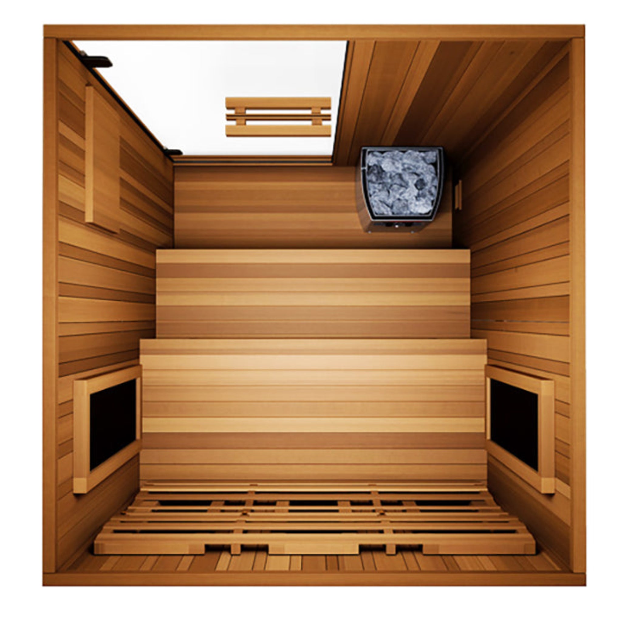 Finnmark FD-4 Trinity combination sauna interior bench seating