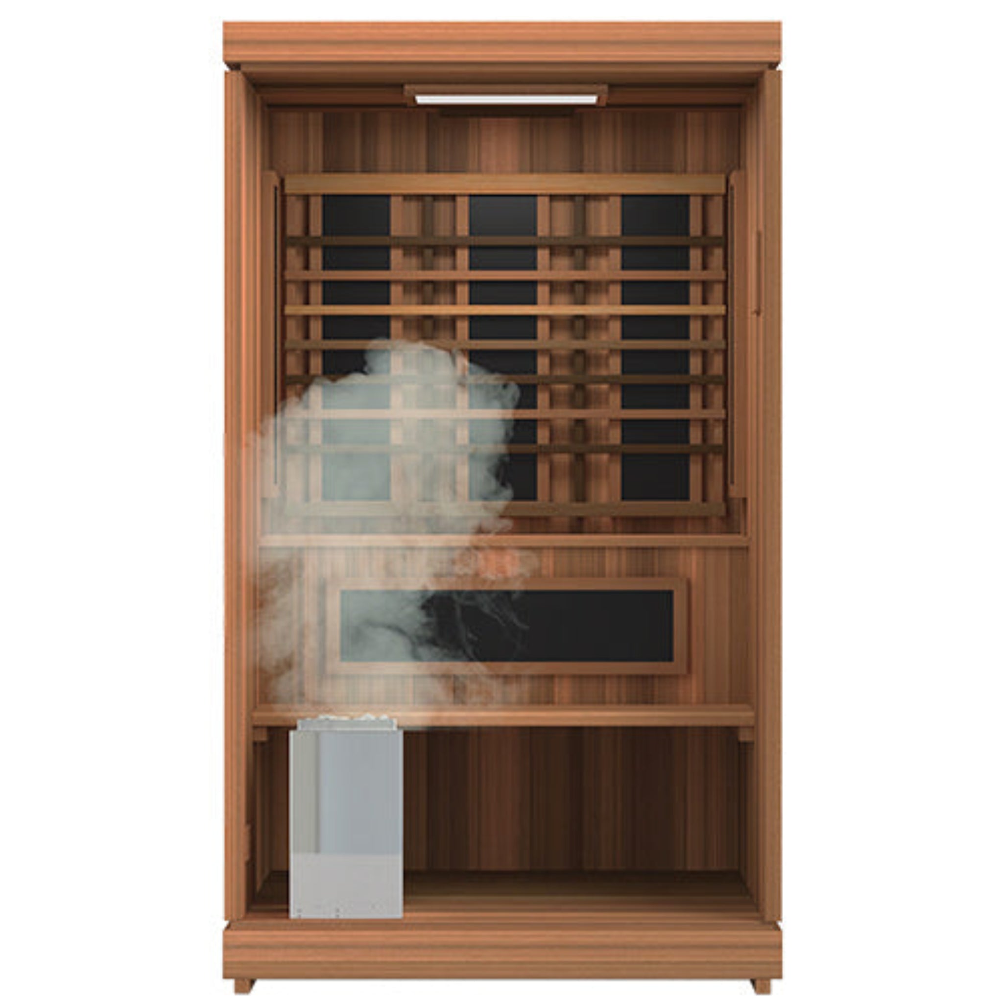 Finnmark FD-4 Trinity combination sauna interior with steam