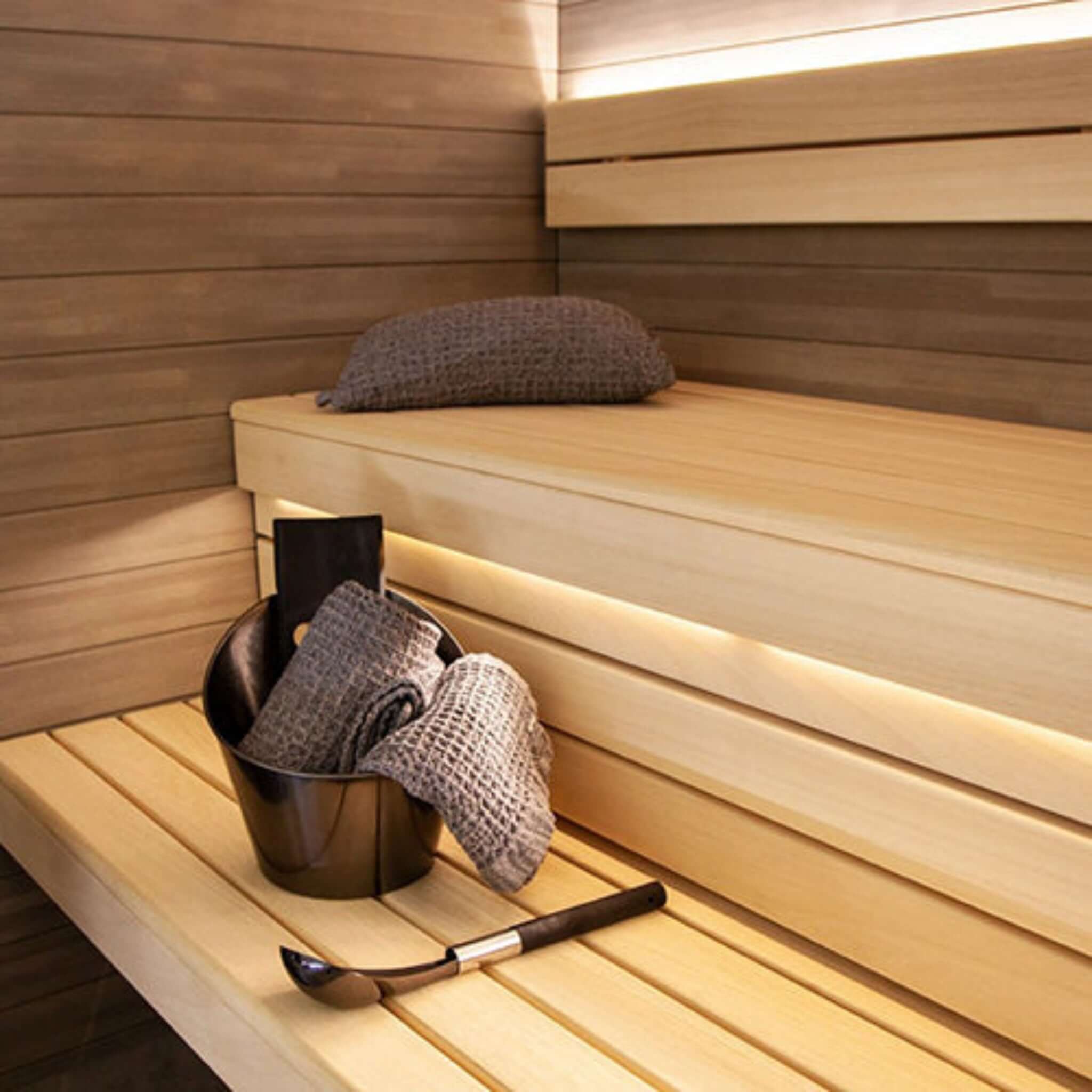 Harvia sauna accessory set — lifestyle view 2