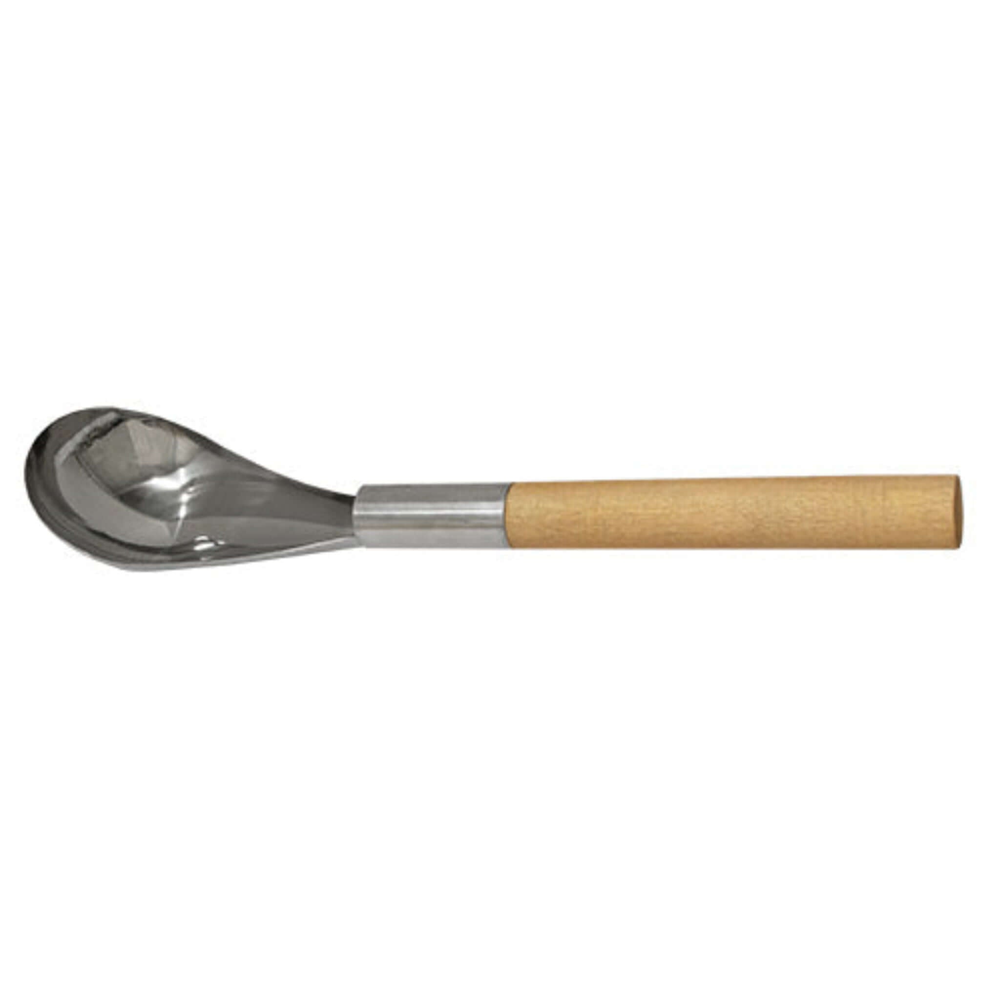 Harvia sauna accessory set detail — wood handle grip on ladle