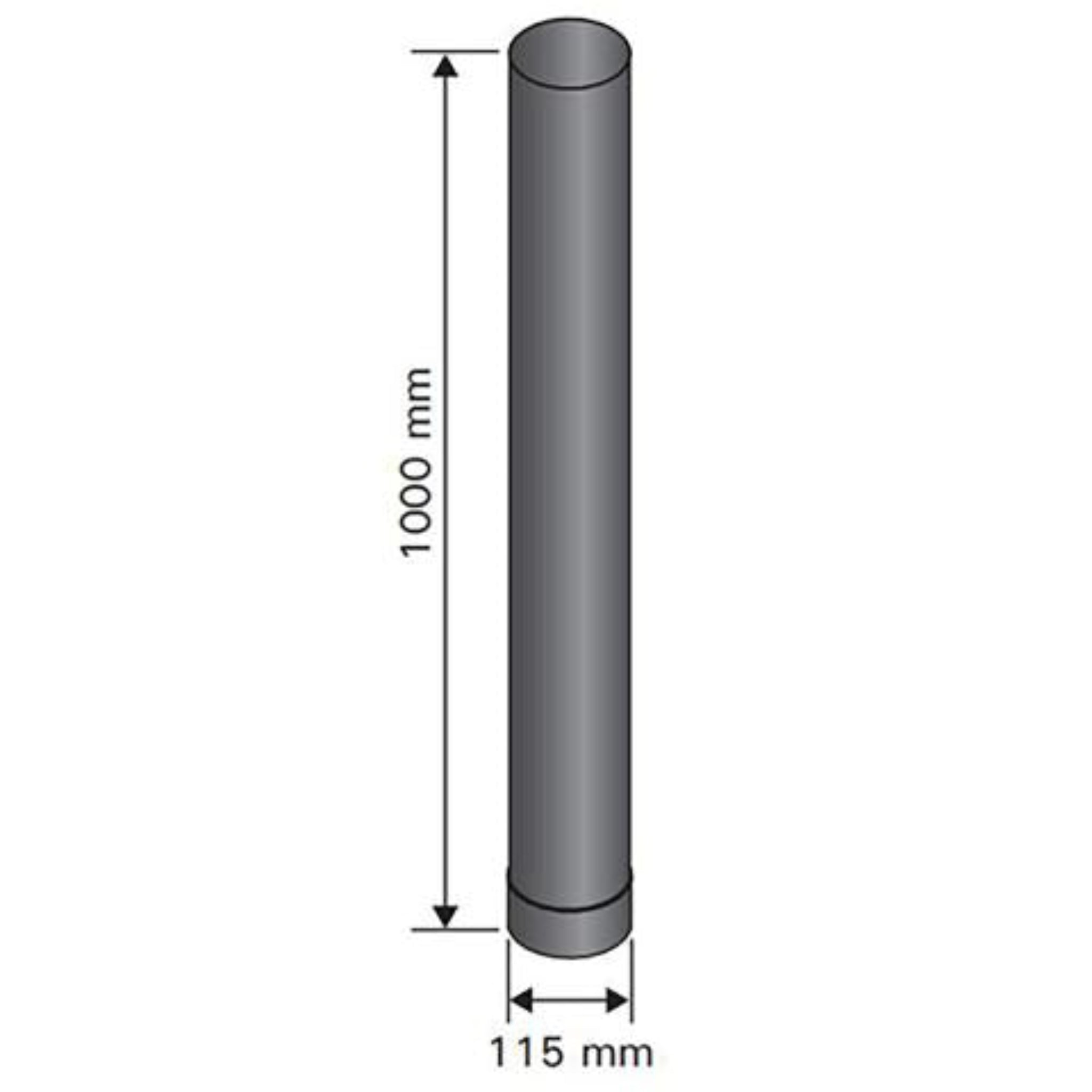 Harvia WZ115100 sauna chimney exhaust pipe — installation diagram