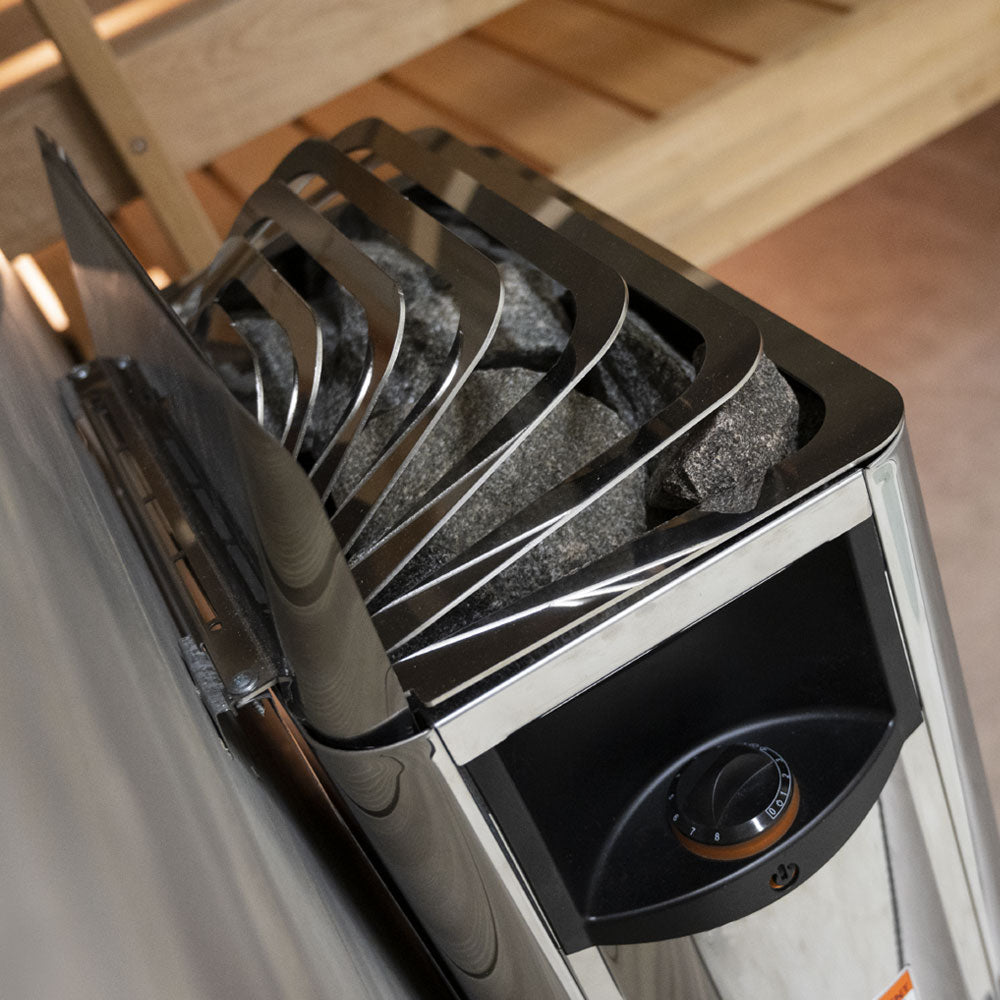Harvia The Wall SWS80 Electric Sauna Heater, Stainless Steel